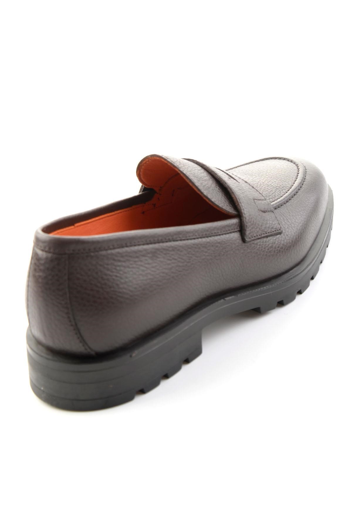 Kahve Floter Hakiki Deri Erkek Loafer Ayakkabı E01648622340