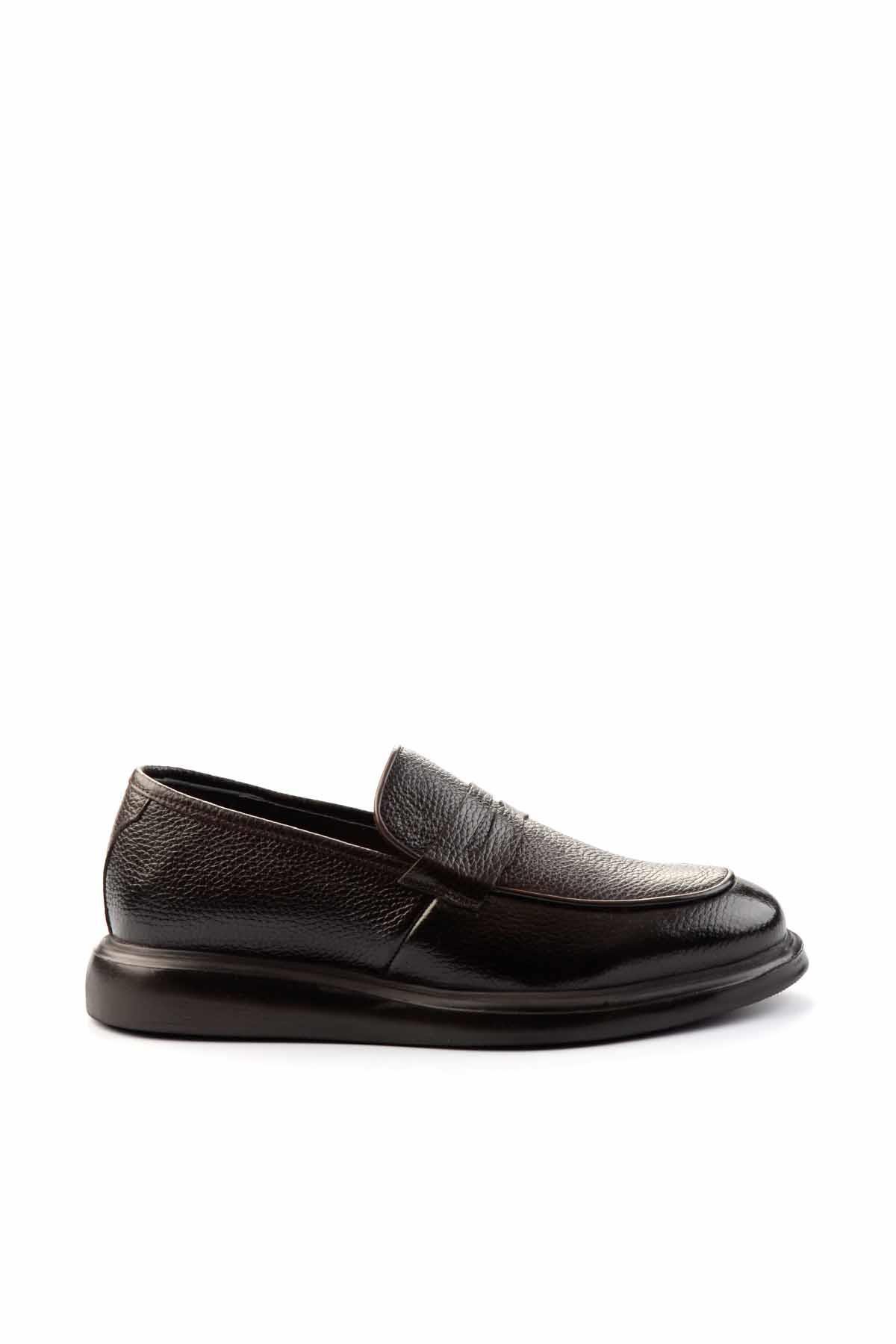 Kahve Floter Hakiki Deri Erkek Loafer Ayakkabı E01798045840
