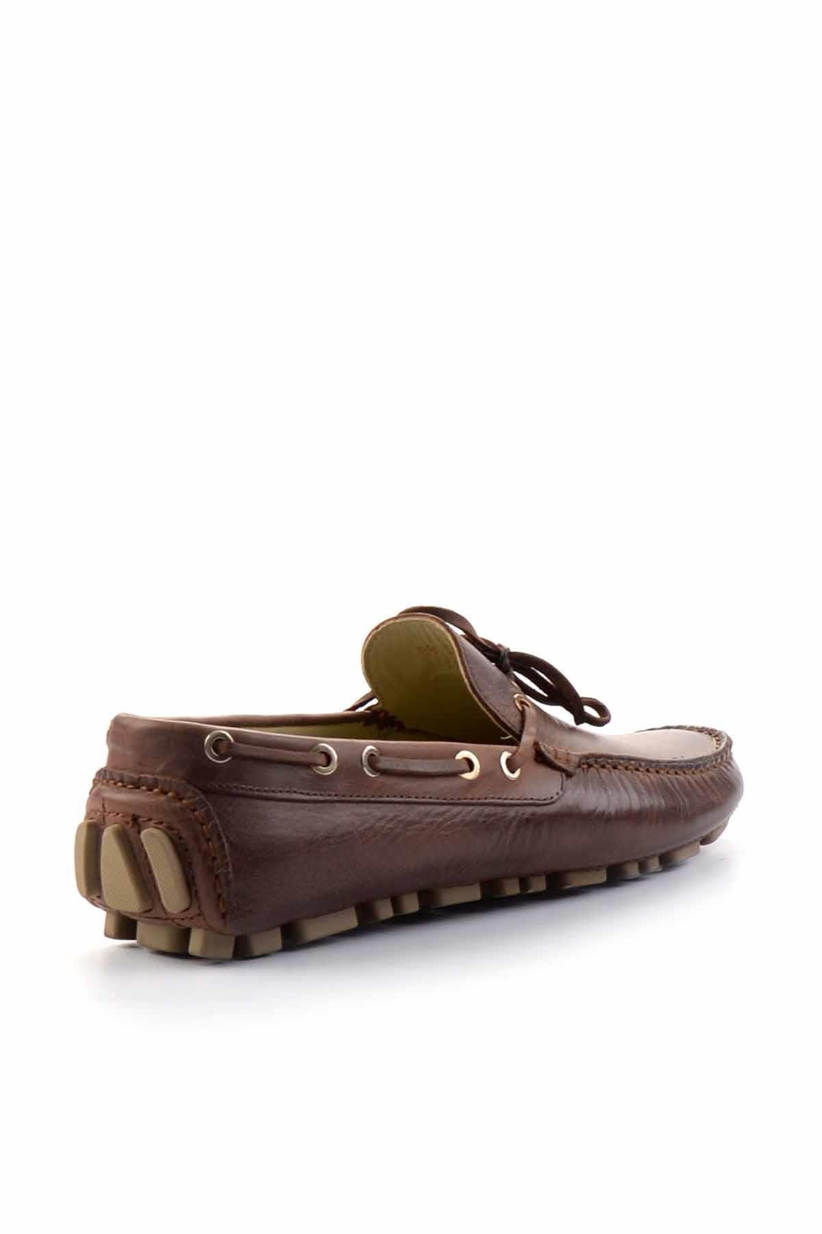 Kahve Floter Hakiki Deri Erkek Loafer Ayakkabı E01395332140
