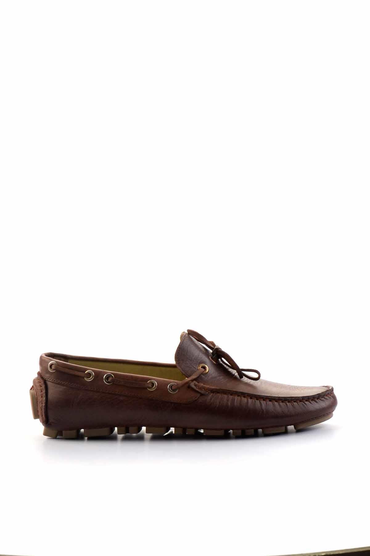 Kahve Floter Hakiki Deri Erkek Loafer Ayakkabı E01395332140