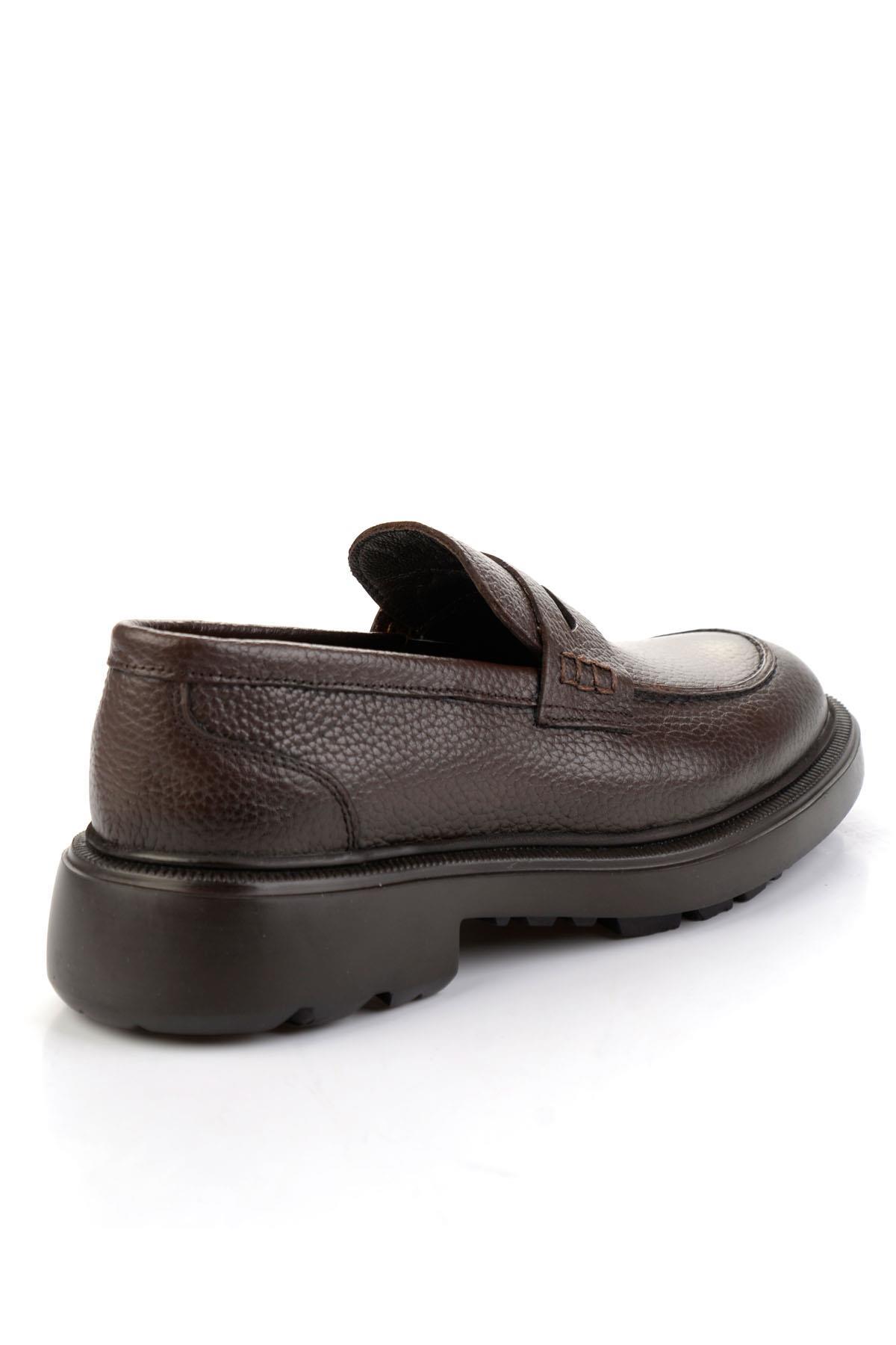 Kahve Hakiki Deri Erkek Loafer Ayakkabı E01054200440