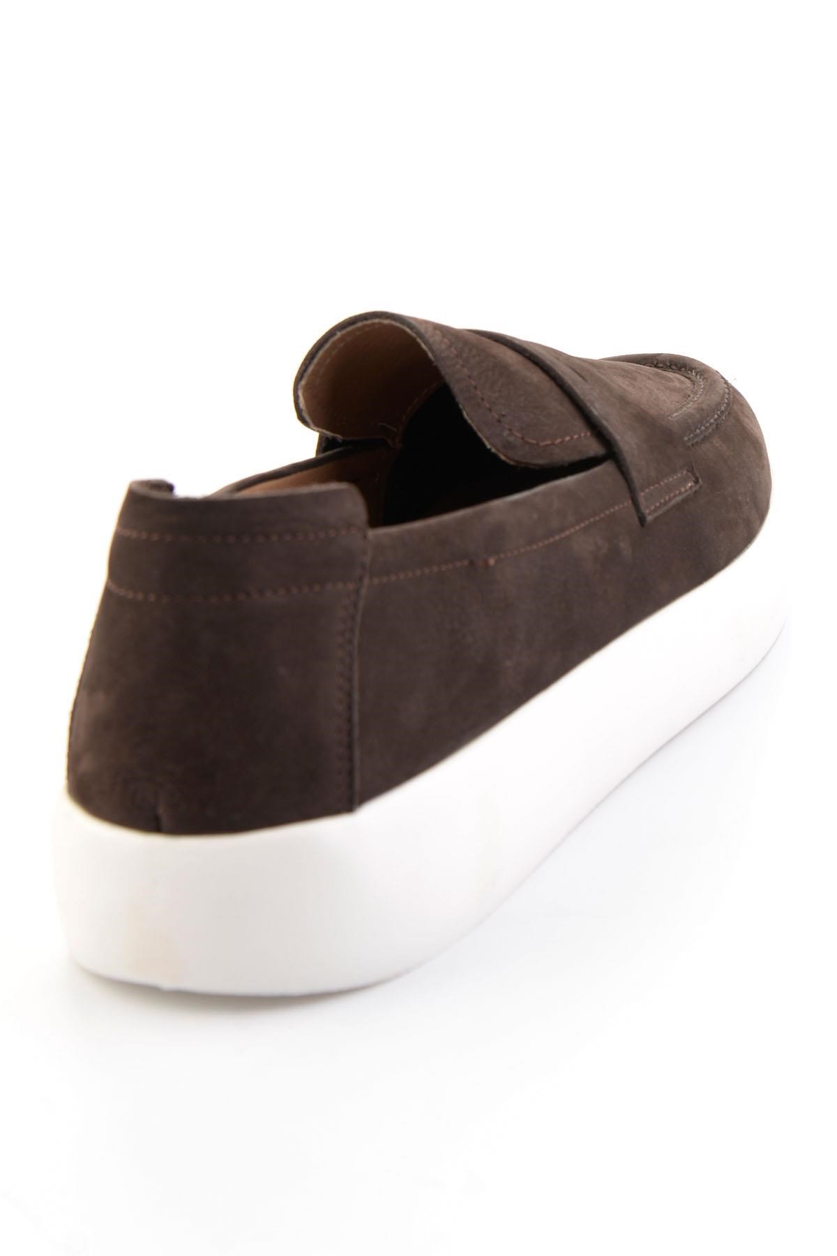 Kahve Hakiki Deri Erkek Loafer Ayakkabı E01396304501