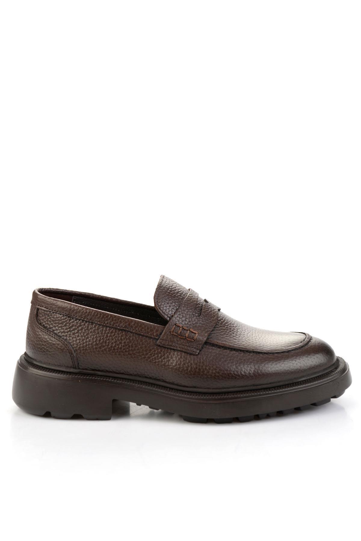 Kahve Hakiki Deri Erkek Loafer Ayakkabı E01054200440