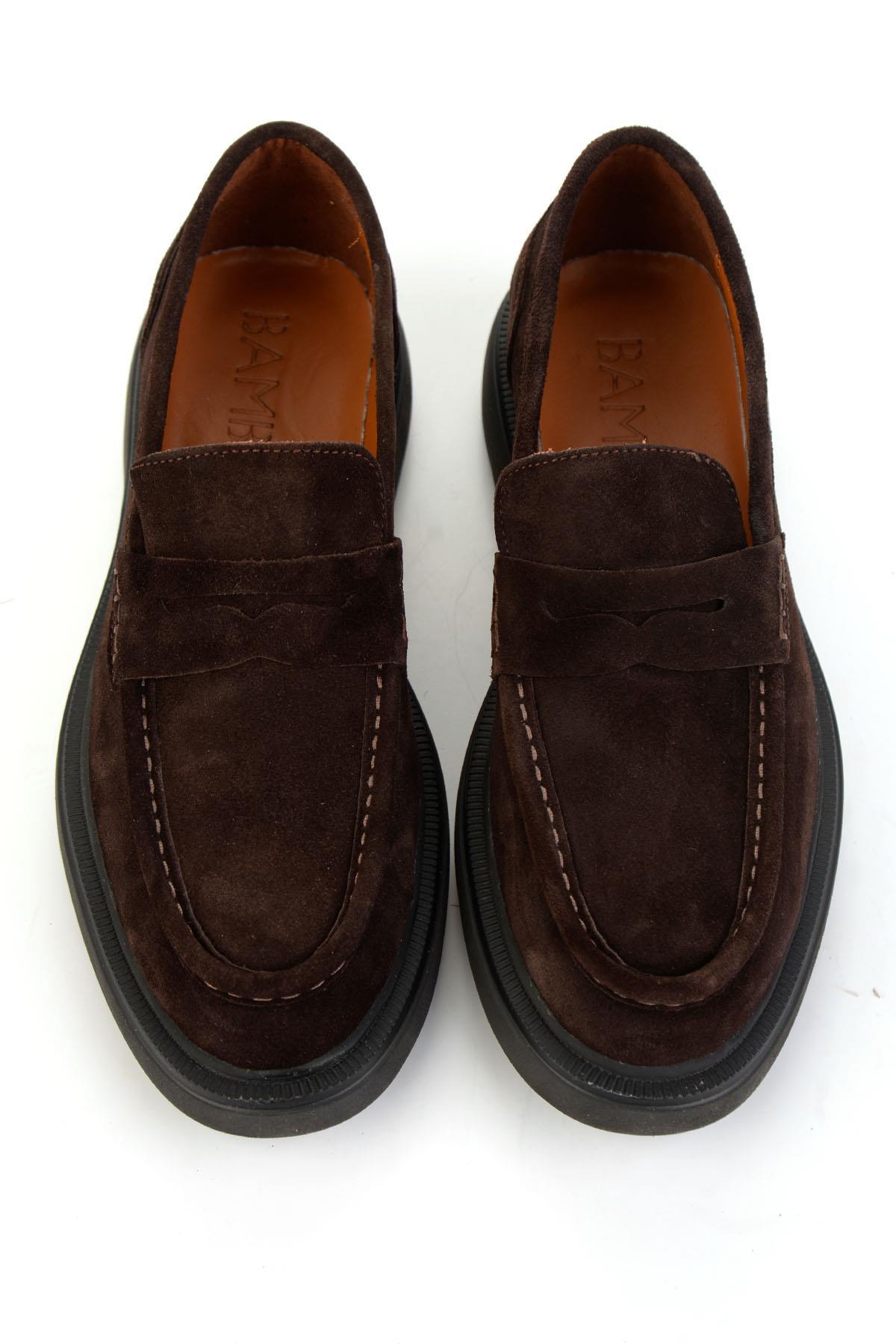 Kahve Hakiki Deri Erkek Loafer Ayakkabı E01597000102