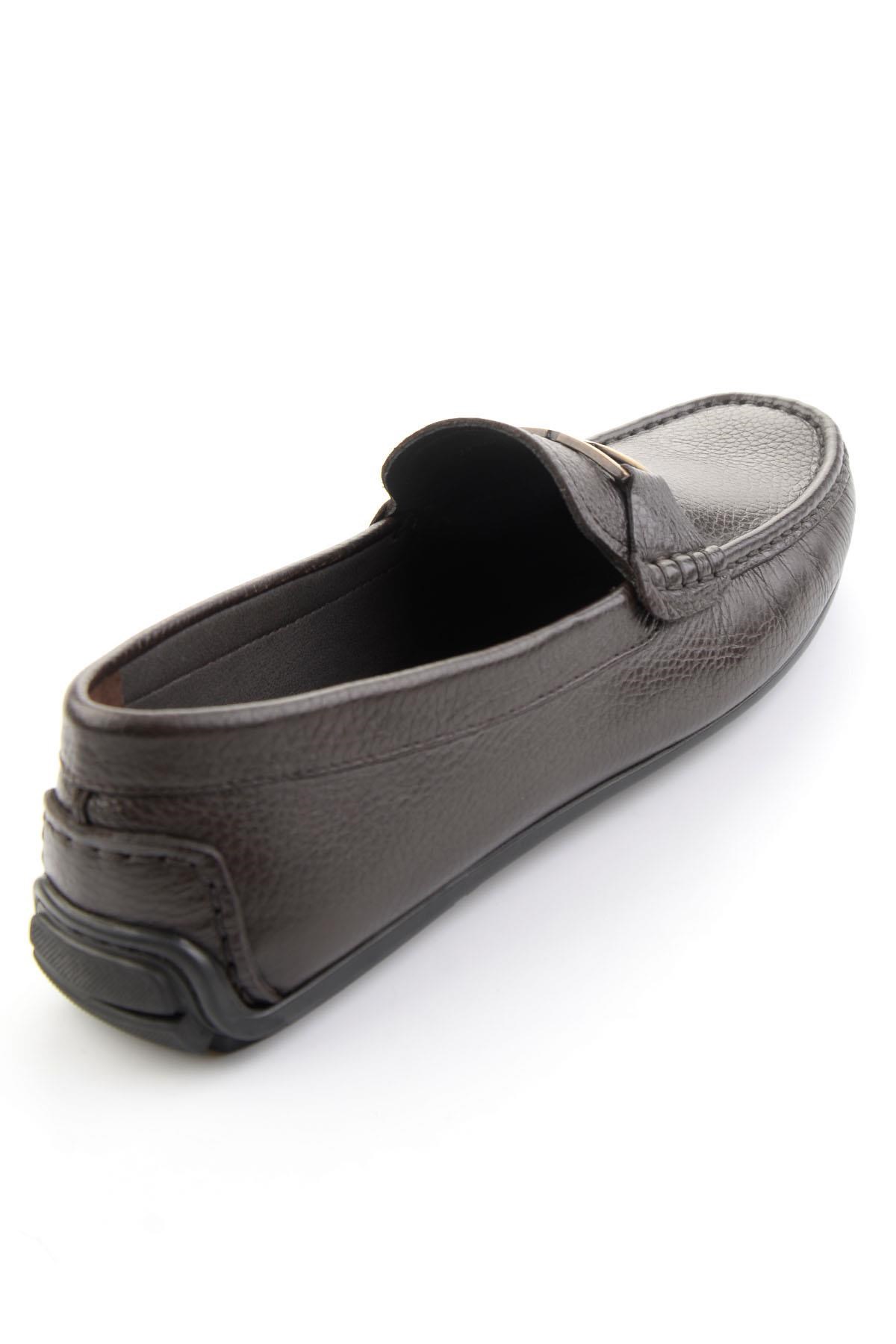 Kahve Hakiki Deri Erkek Loafer Ayakkabı E01648599440