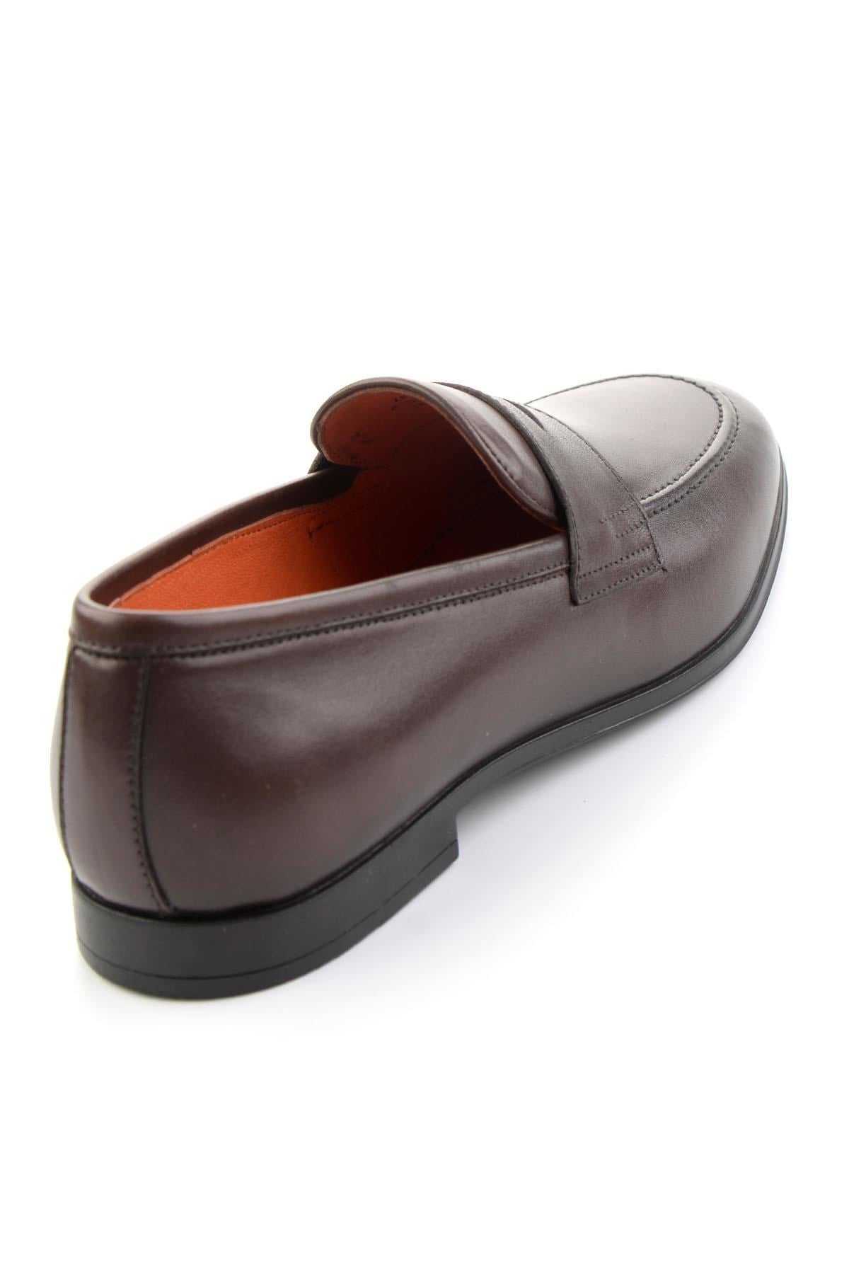 Kahve Hakiki Deri Erkek Loafer Ayakkabı E01648611803