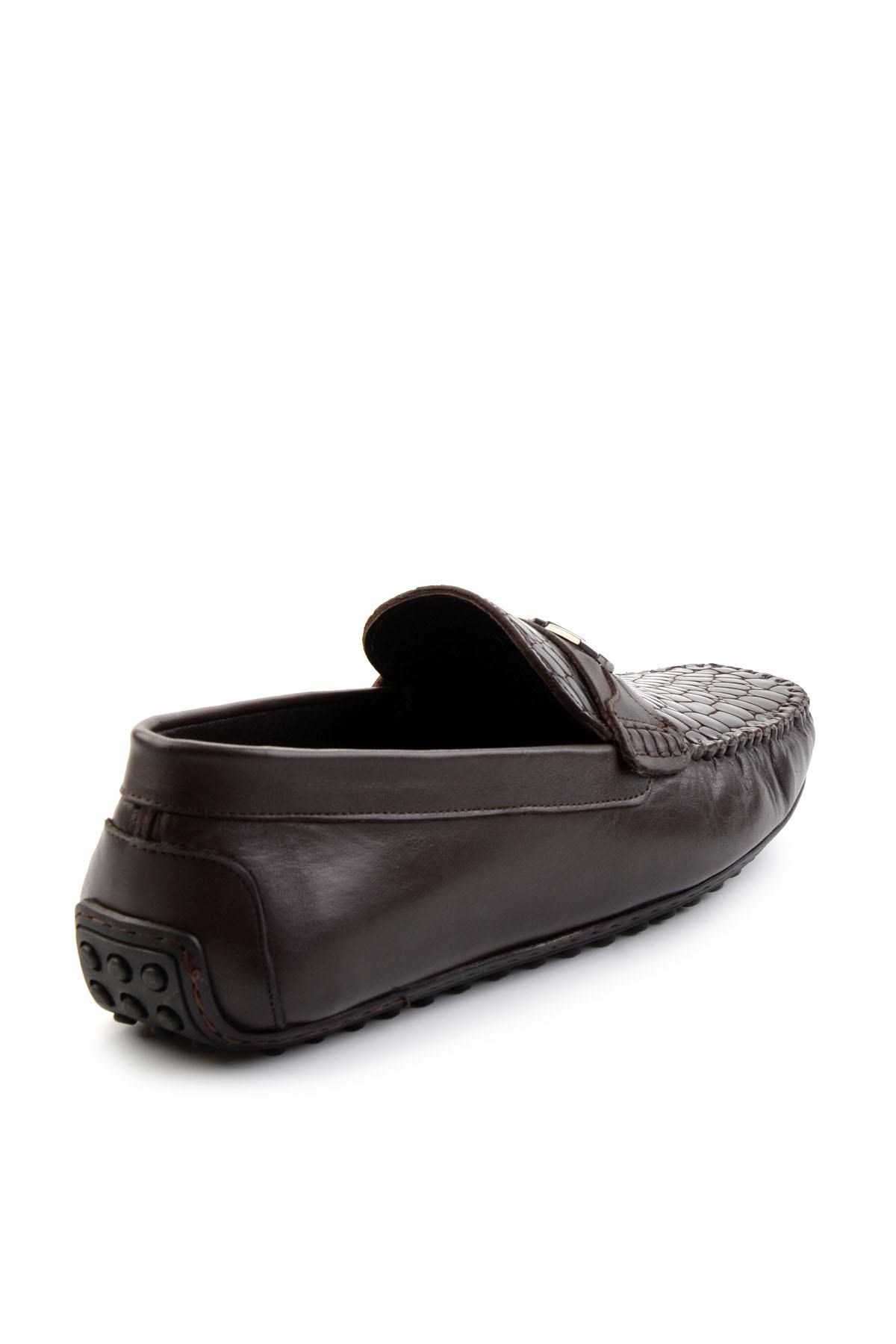 Kahve Hakiki Deri Erkek Loafer Ayakkabı E01757714803