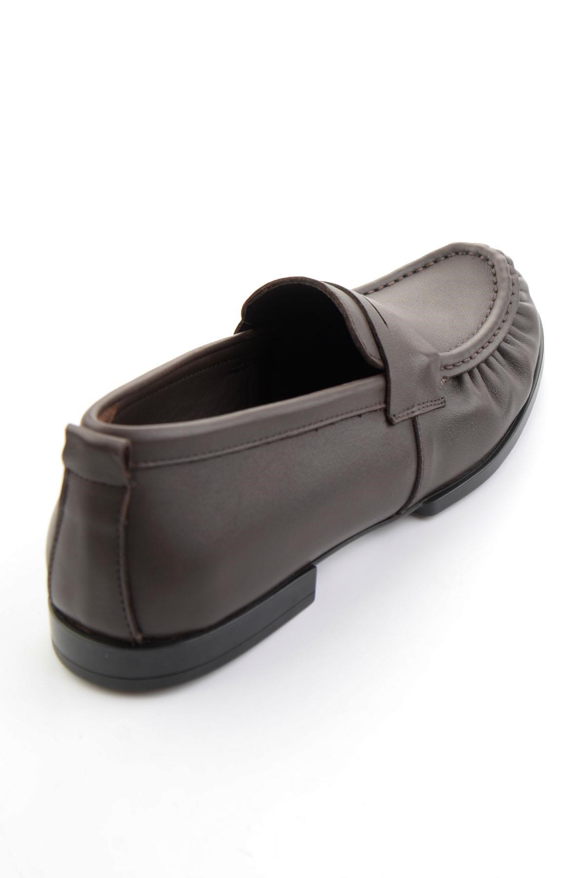 Kahve Hakiki Deri Erkek Loafer Ayakkabı E01597002503