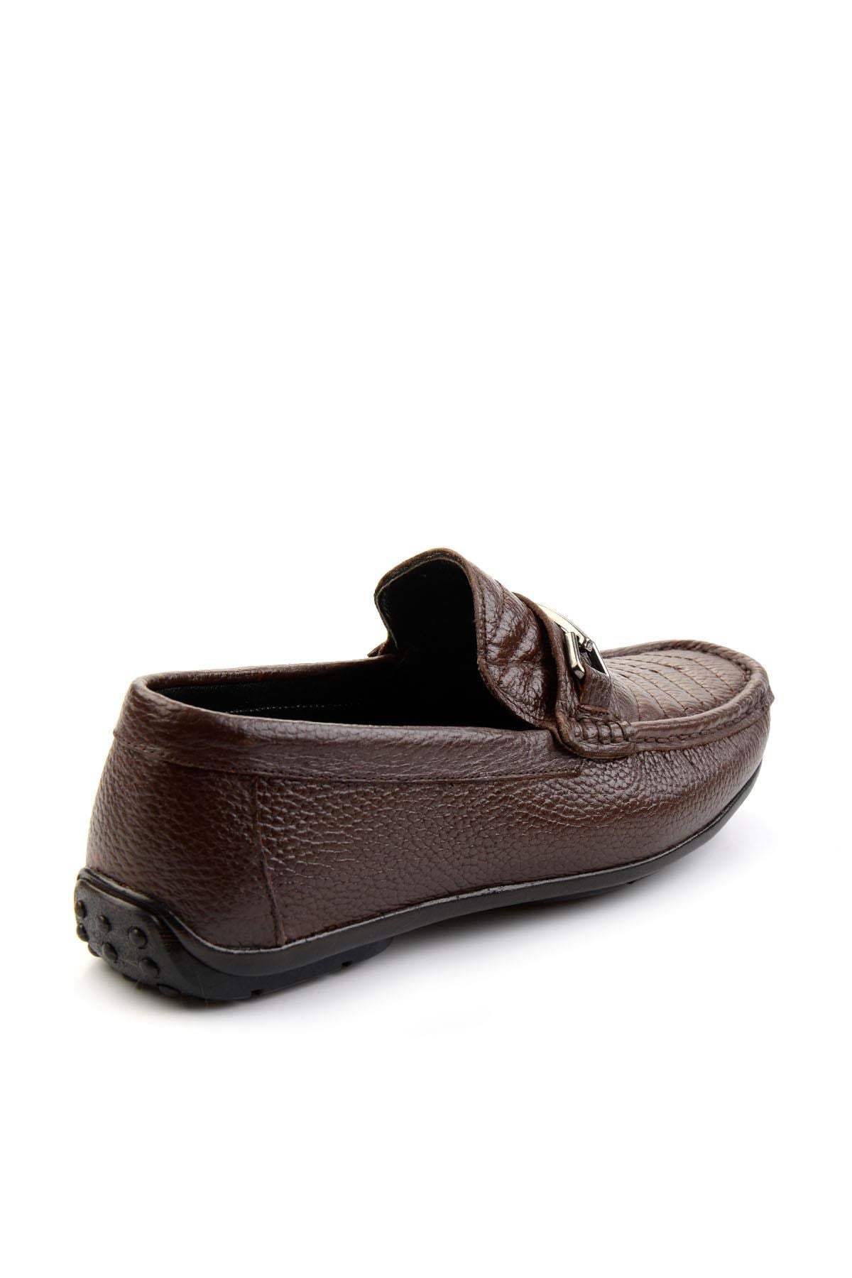 Kahve Hakiki Deri Erkek Loafer Ayakkabı E01323200040
