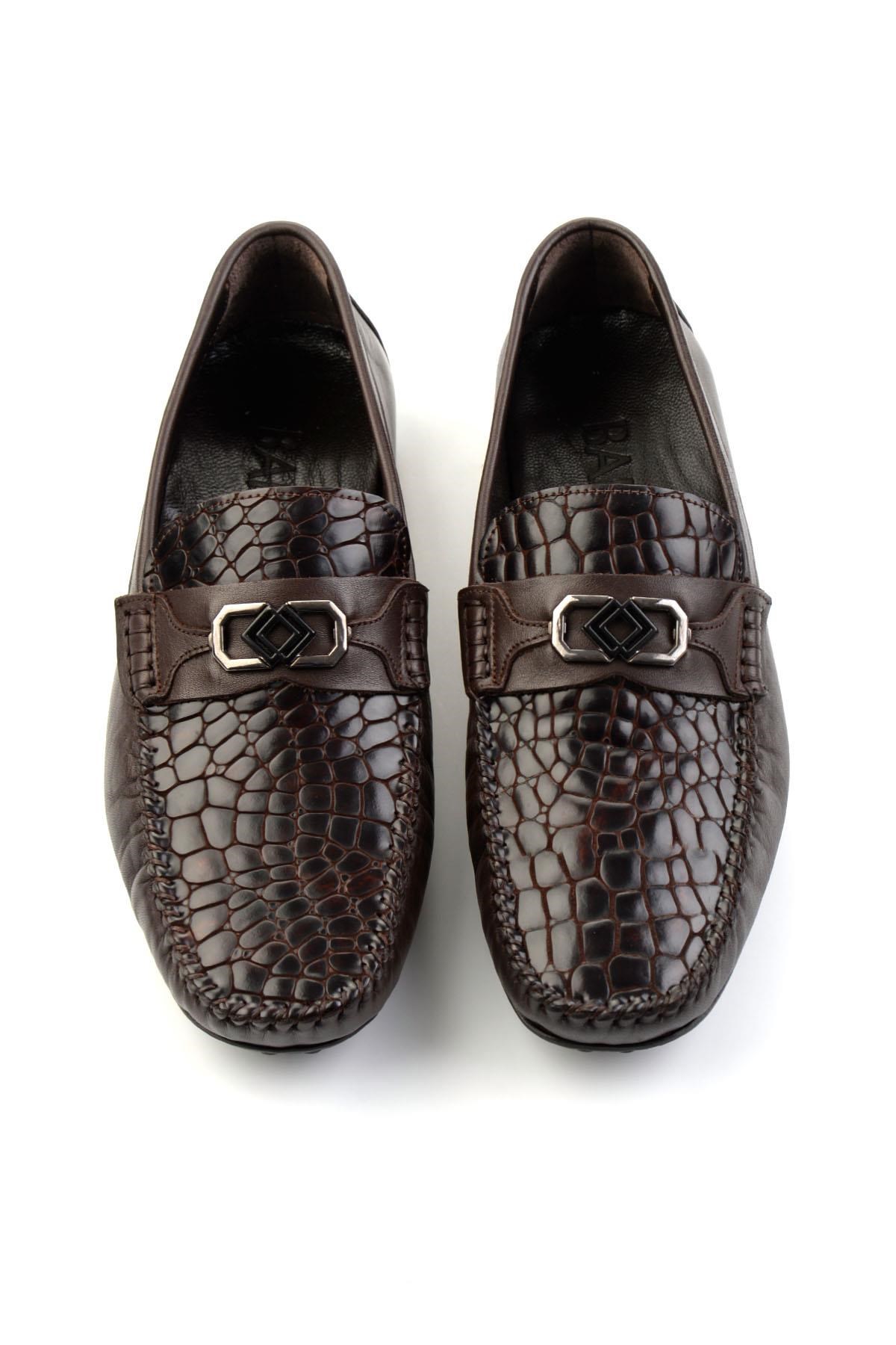 Kahve Hakiki Deri Erkek Loafer Ayakkabı E01757714803