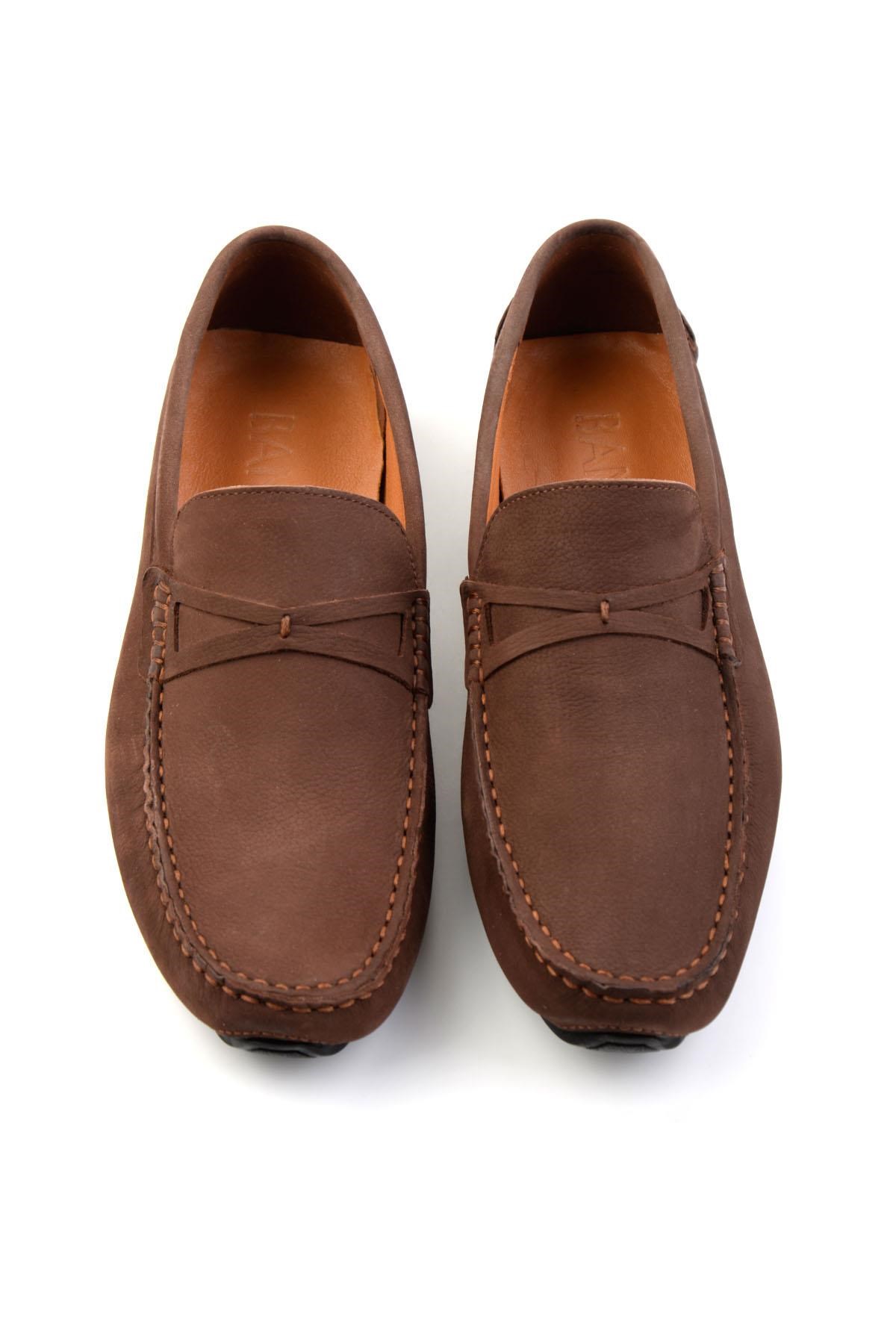 Kahve Hakiki Deri Erkek Loafer Ayakkabı E01547007801