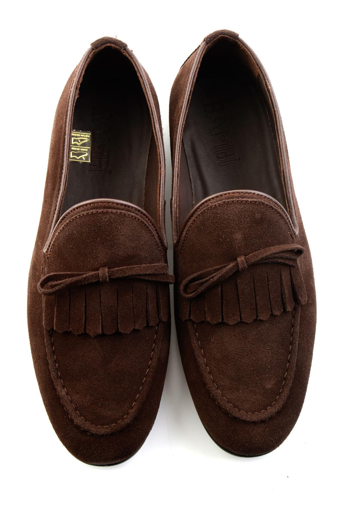 Kahve Hakiki Deri Erkek Loafer Ayakkabı E01594034702