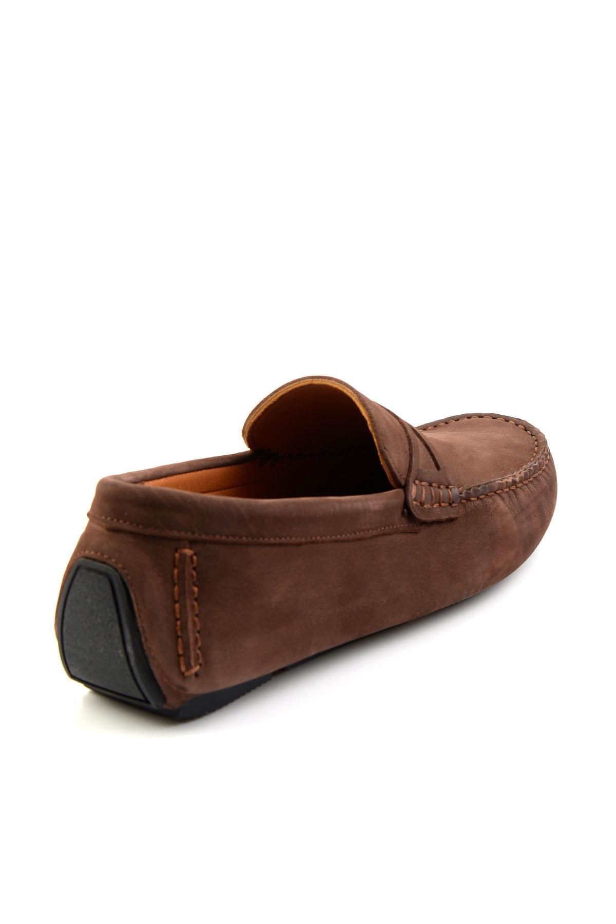 Kahve Hakiki Deri Erkek Loafer Ayakkabı E01547007801