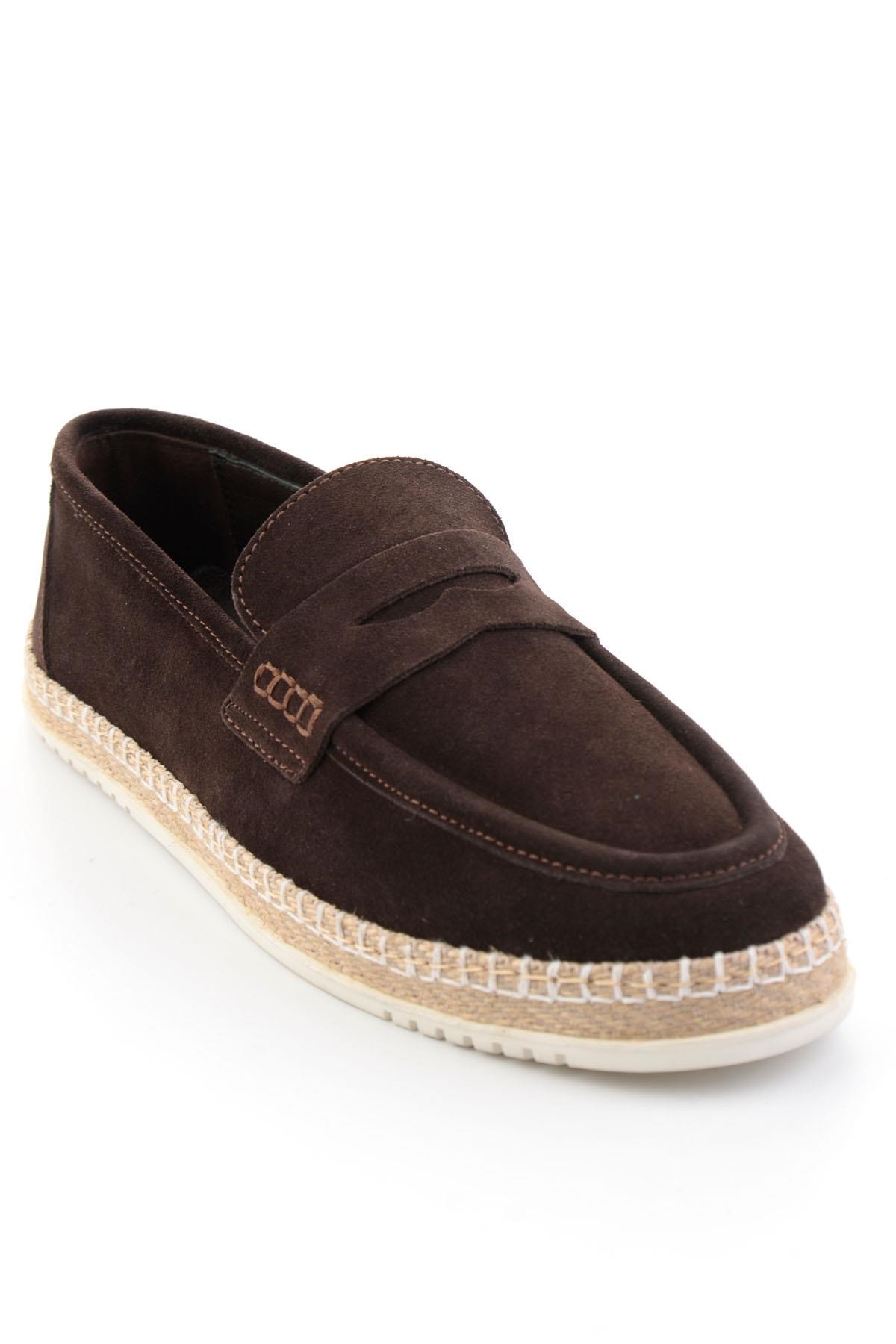 Kahve Hakiki Deri Erkek Loafer Ayakkabı E01698198602