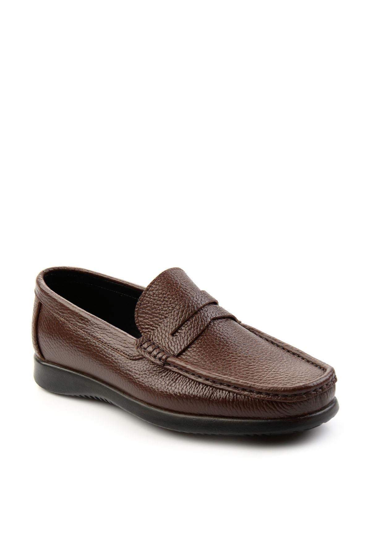 Kahve Hakiki Deri Erkek Loafer Ayakkabı E01323202040