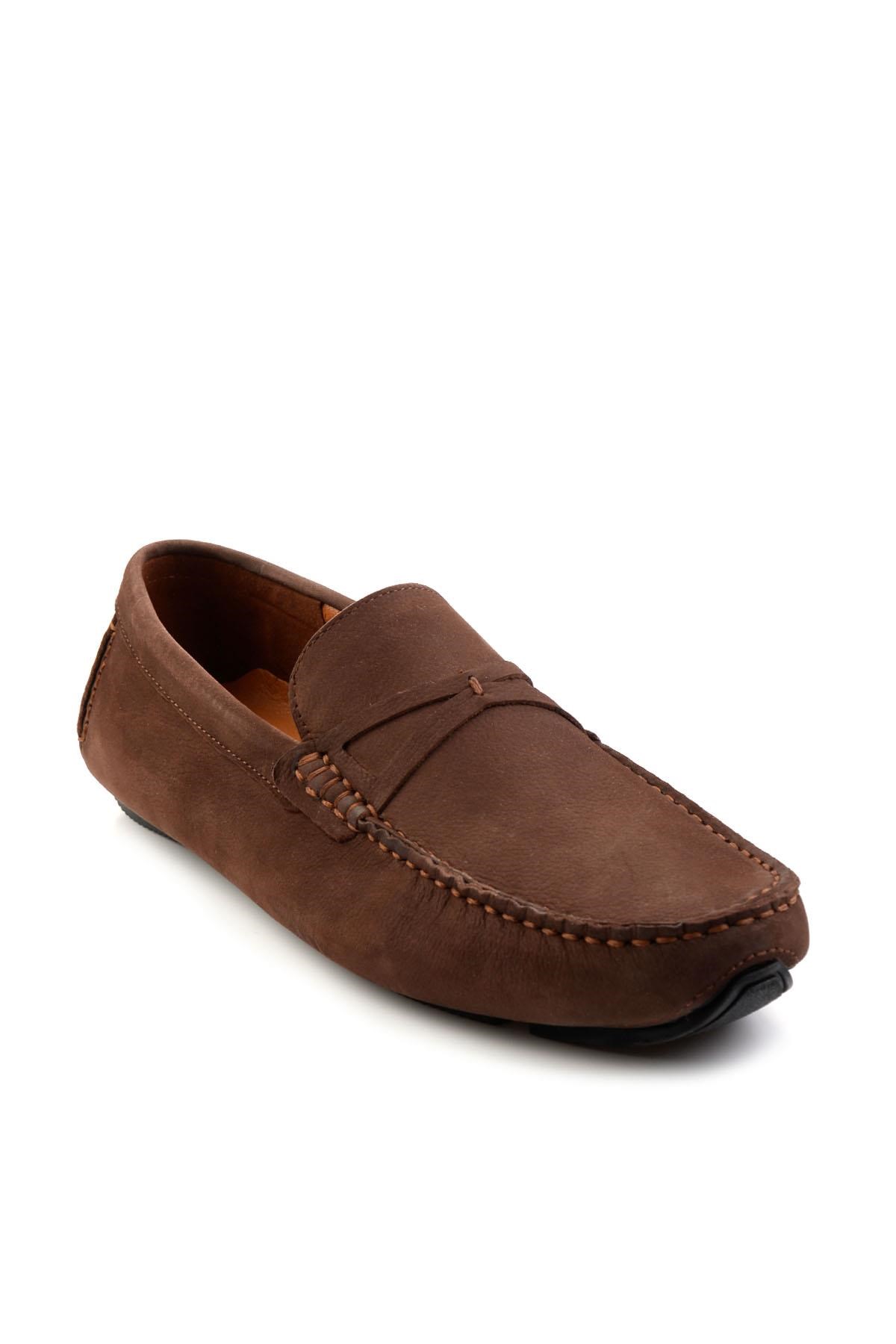 Kahve Hakiki Deri Erkek Loafer Ayakkabı E01547007801