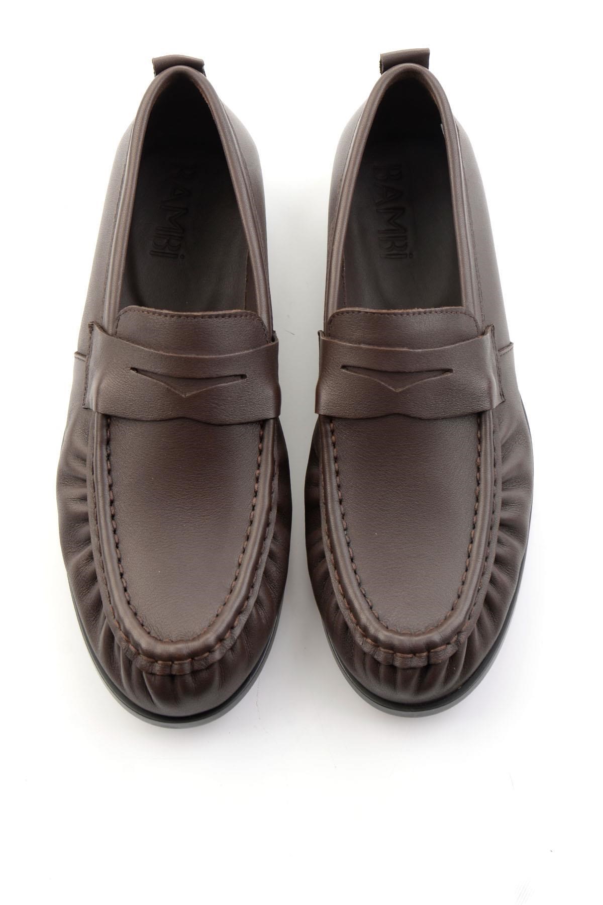 Kahve Hakiki Deri Erkek Loafer Ayakkabı E01597002503