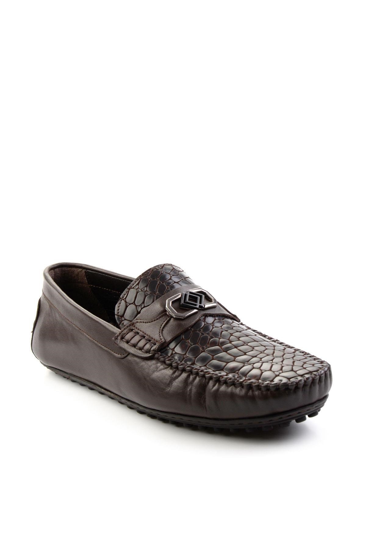 Kahve Hakiki Deri Erkek Loafer Ayakkabı E01757714803