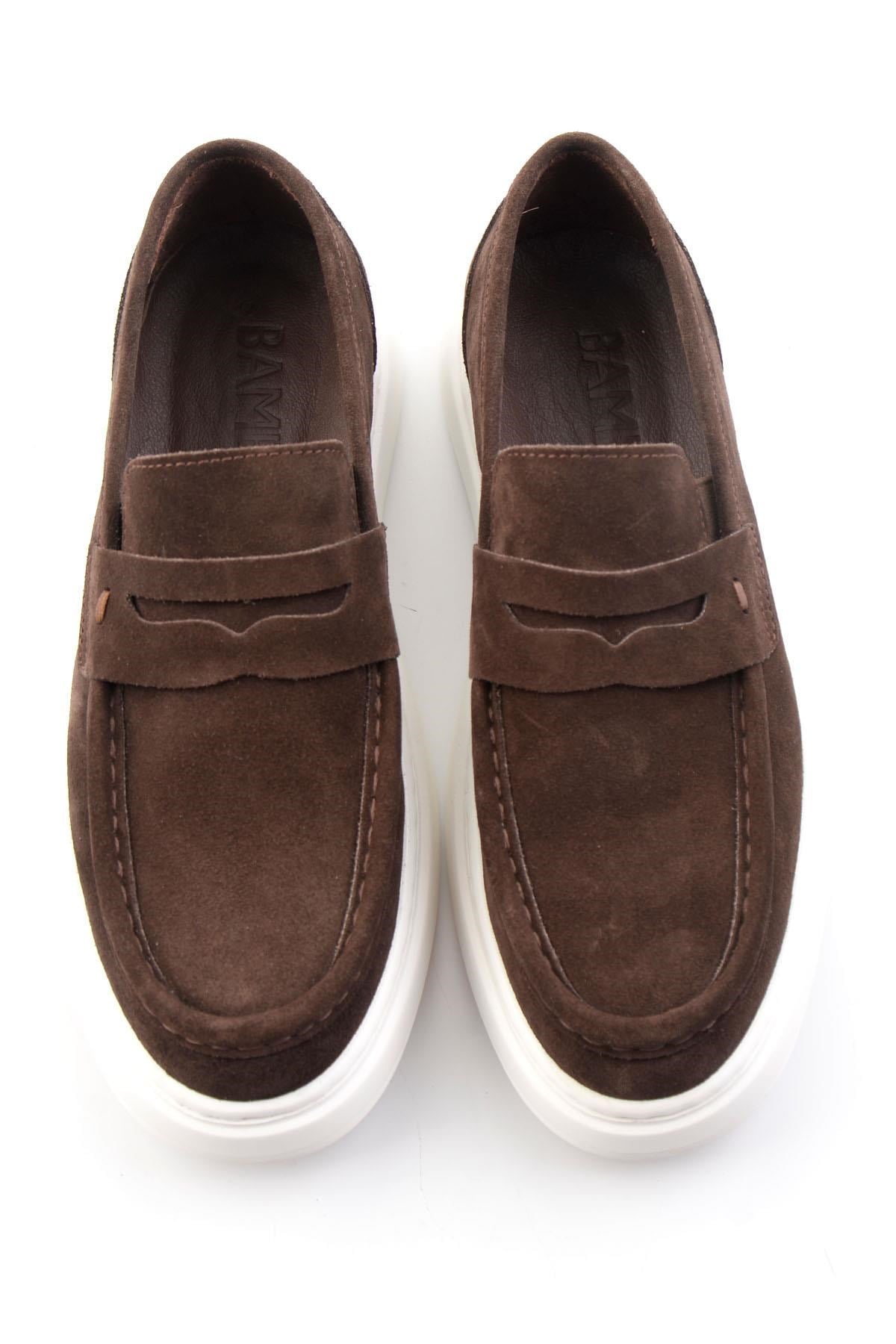 Kahve Hakiki Deri Erkek Loafer Ayakkabı E01593075302