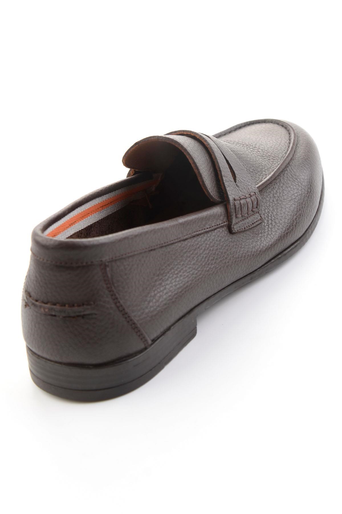 Kahve Hakiki Deri Erkek Loafer Ayakkabı E01730351040
