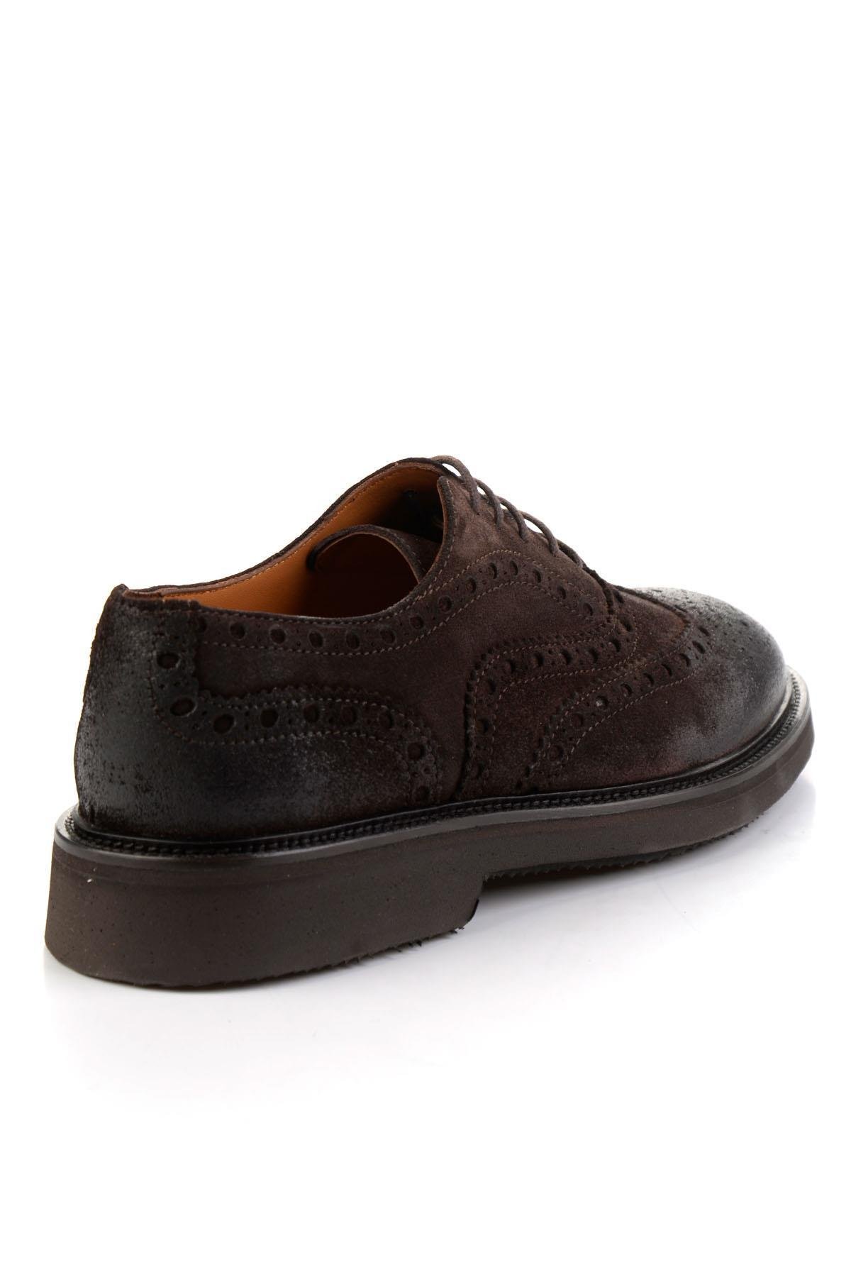 Kahve Hakiki Deri Erkek Oxford Ayakkabı E01901640202