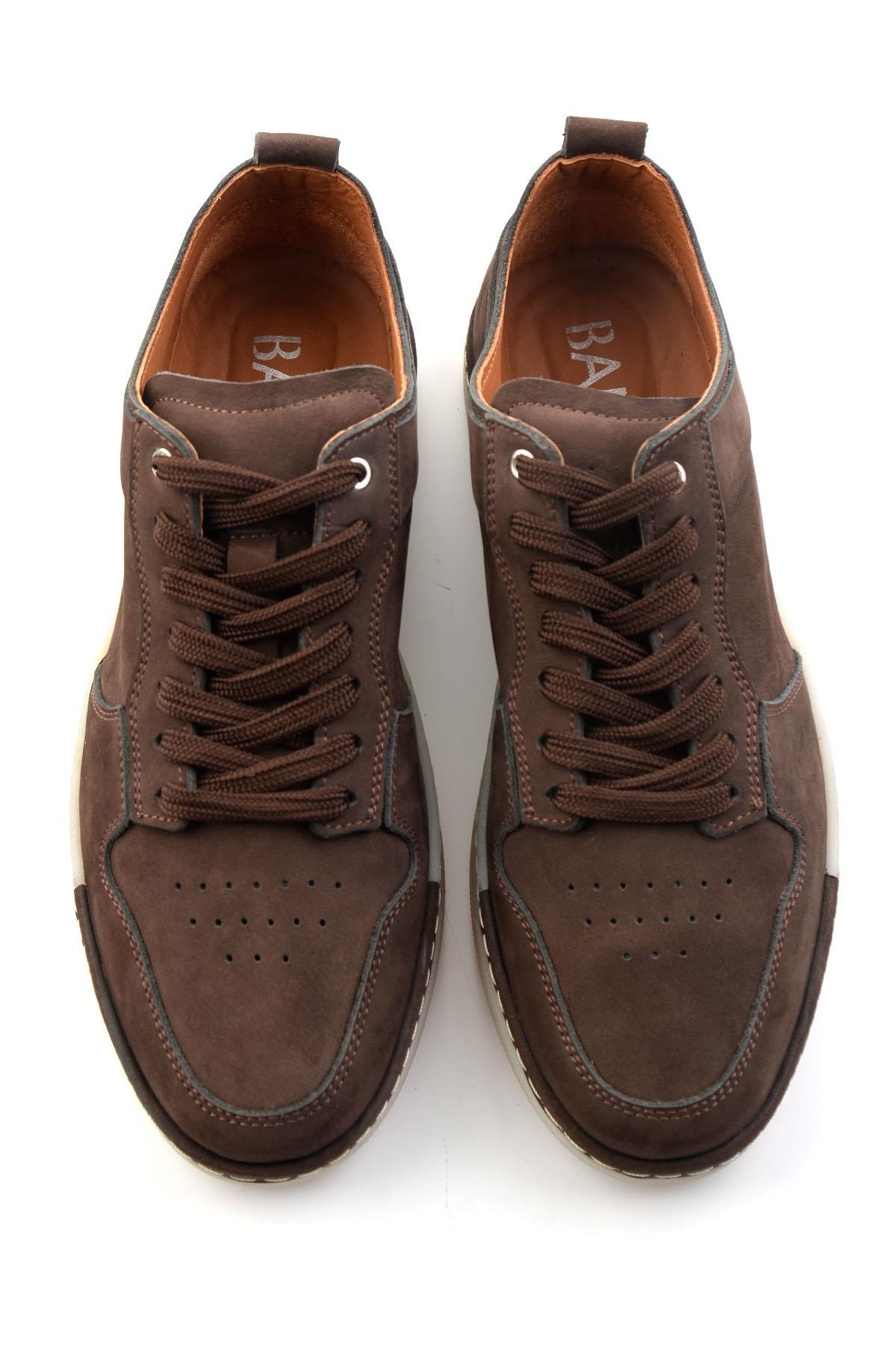 Kahve Hakiki Deri Erkek Sneaker E01396022601