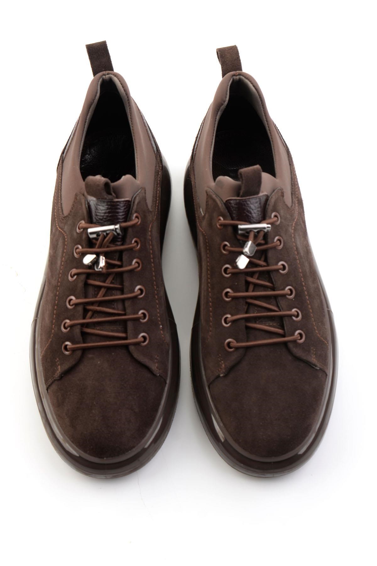 Kahve Hakiki Deri Erkek Sneaker E01401083202