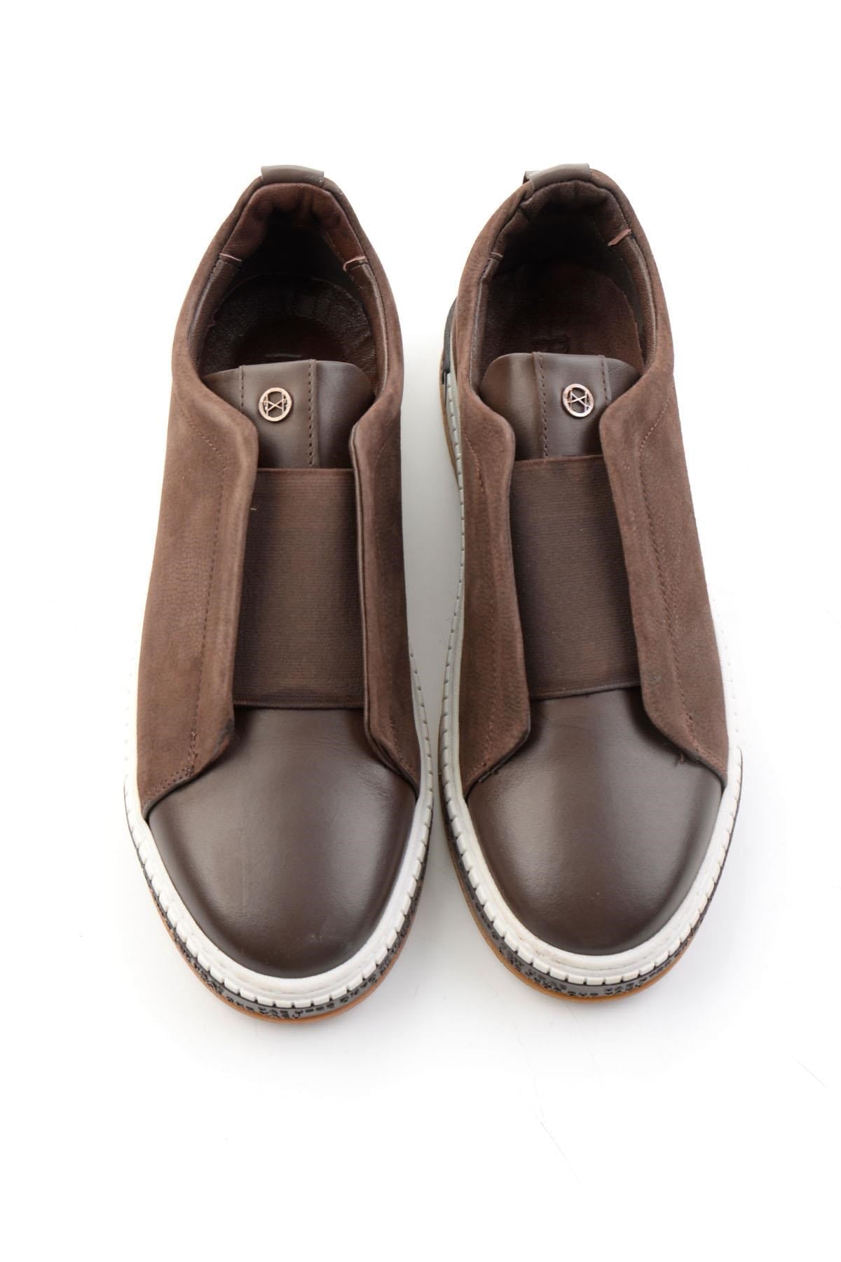 Kahve Hakiki Deri Erkek Sneaker E01610000603