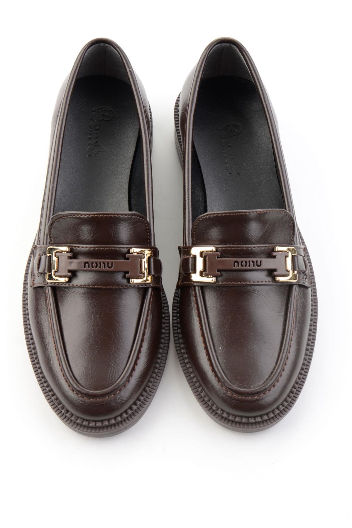 Kahve  Kadın Loafer Ayakkabı K01216100409