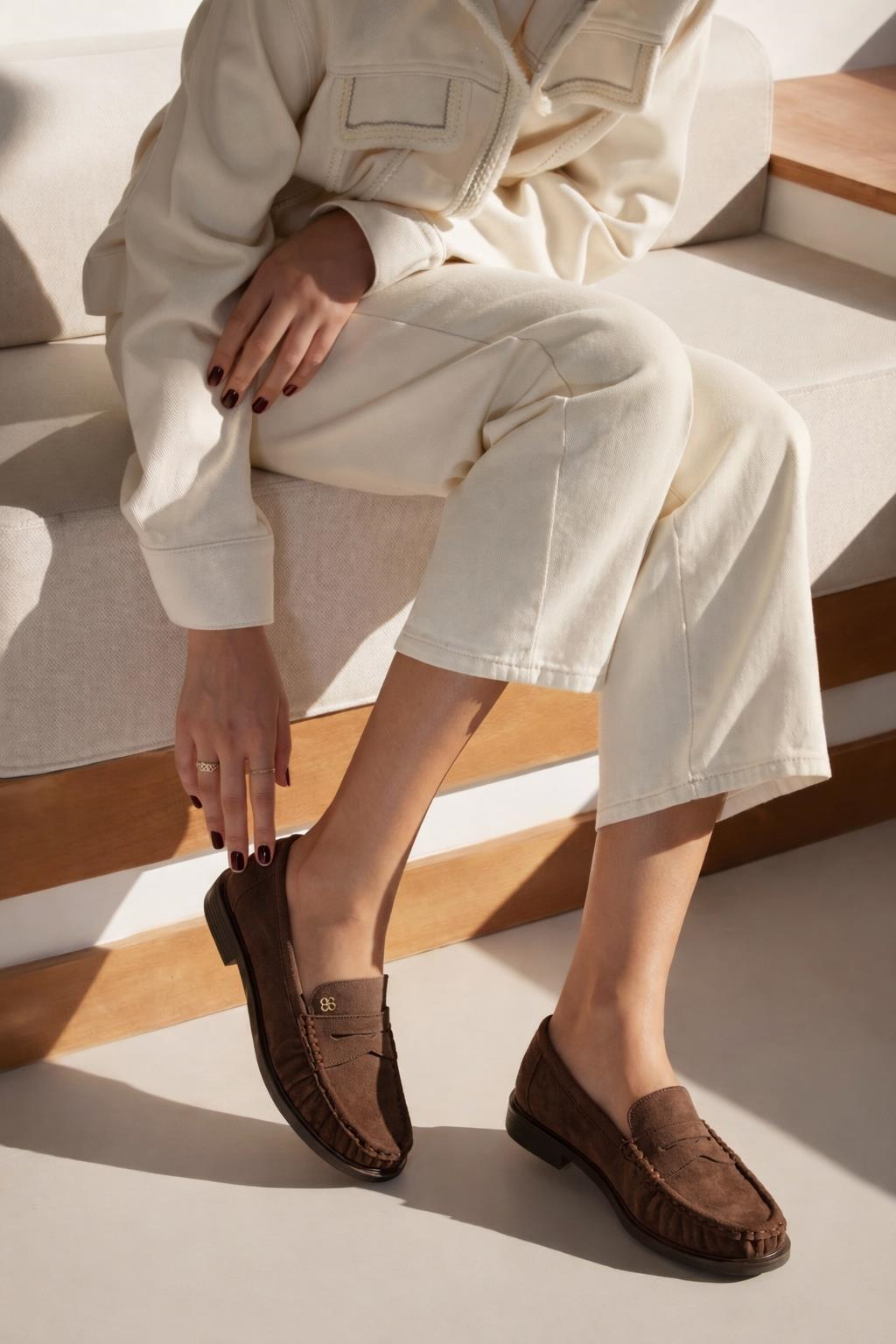 Kahve  Kadın Loafer Ayakkabı K01503728372