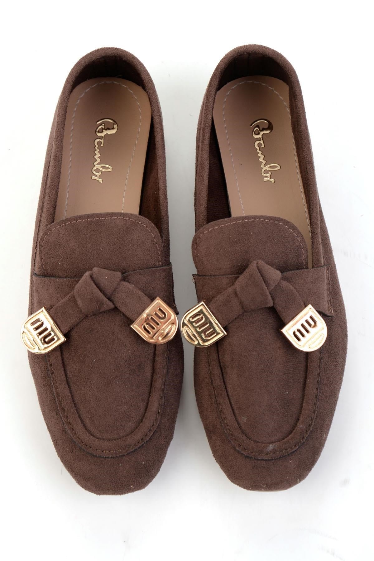 Kahve  Kadın Loafer Ayakkabı K01688011572