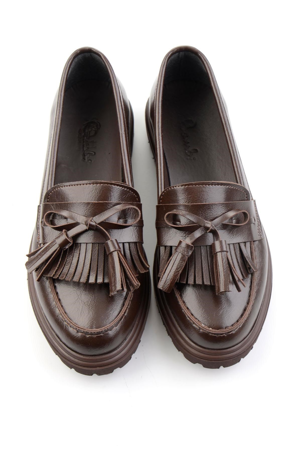 Kahve  Kadın Loafer Ayakkabı K01936000109