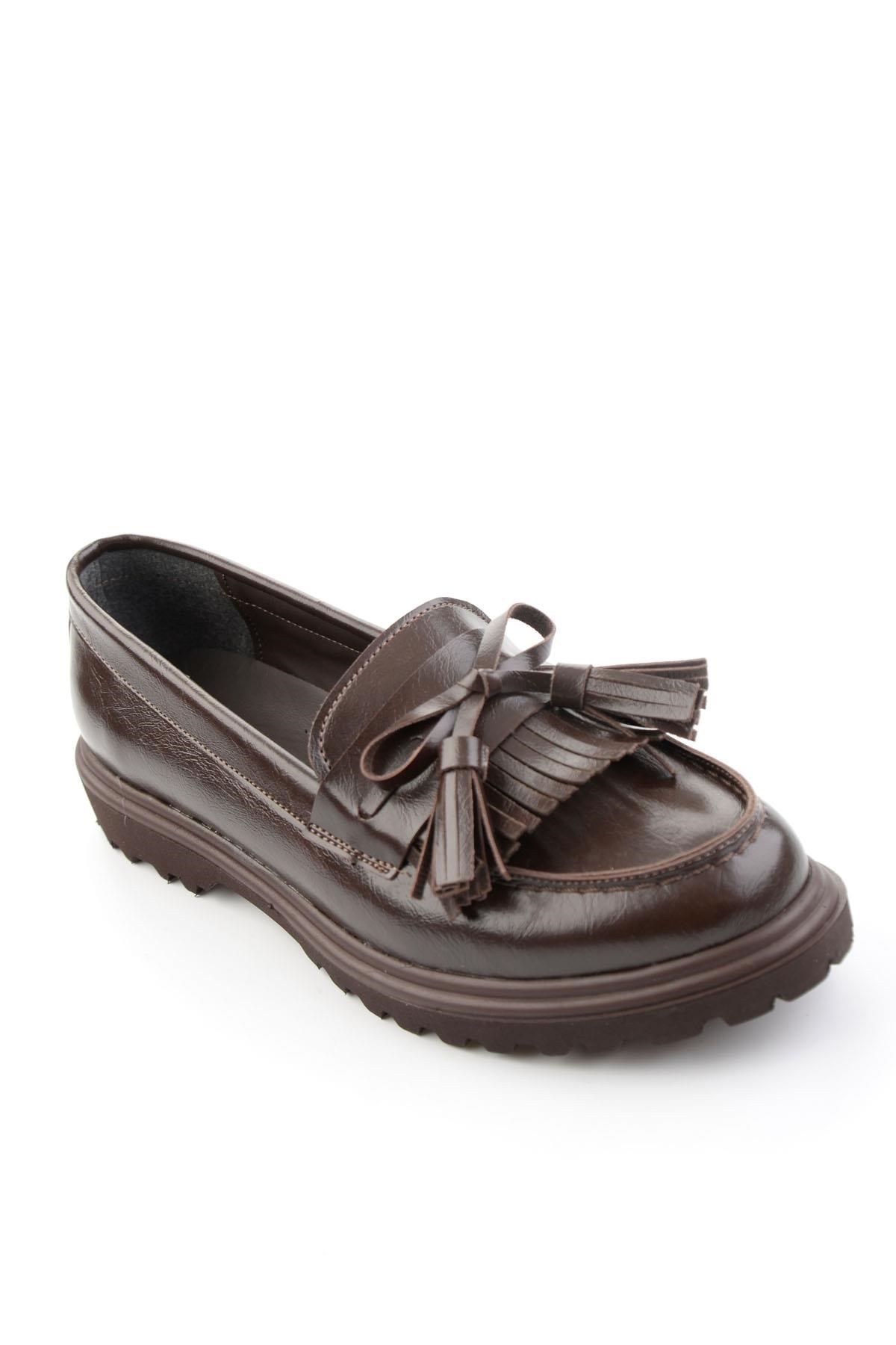 Kahve  Kadın Loafer Ayakkabı K01936000109