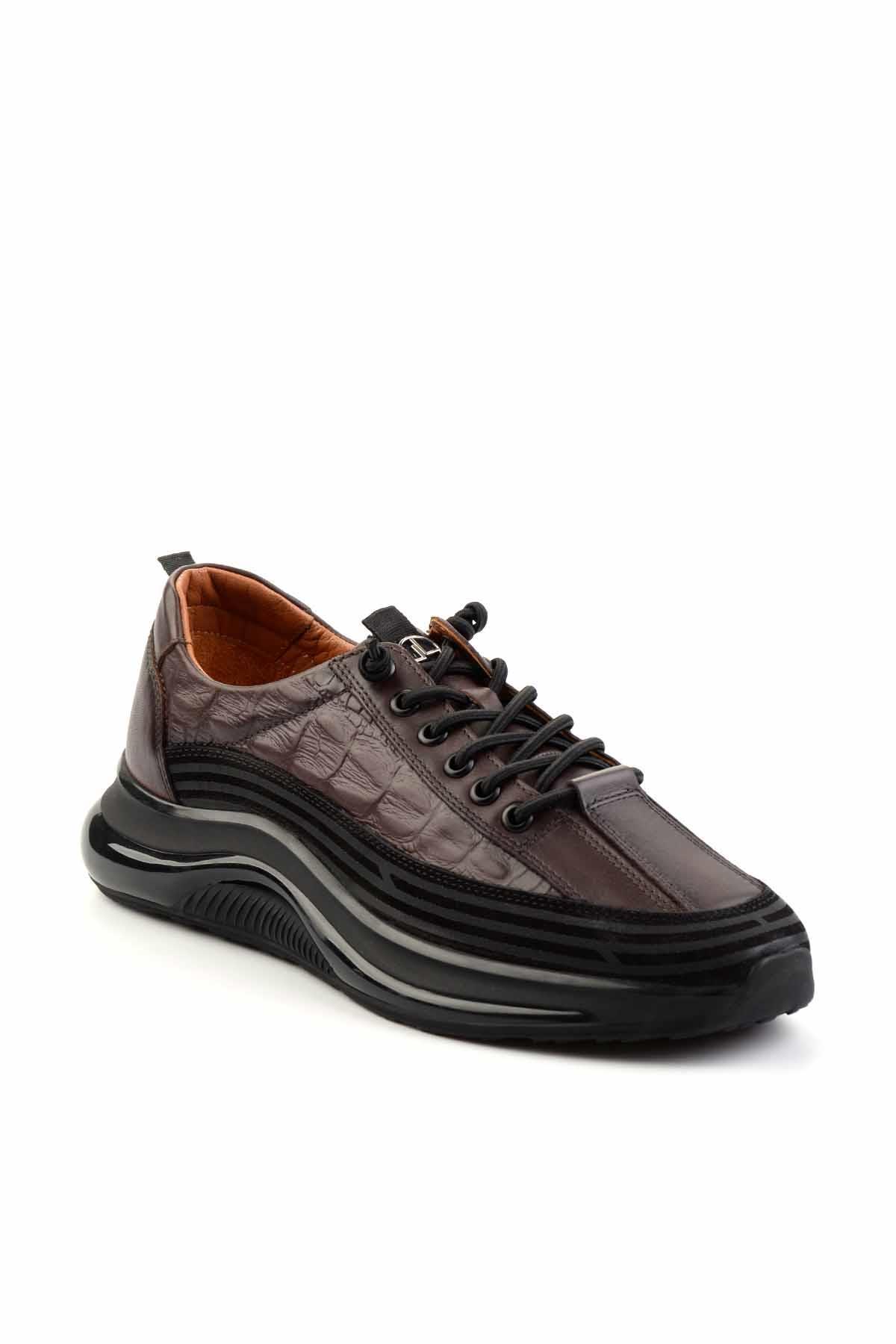 Kahve Leather Erkek Sneaker E01018240203