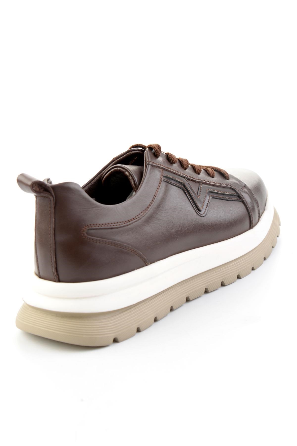 Kahve Napa Hakiki Deri Erkek Sneaker E01011044943