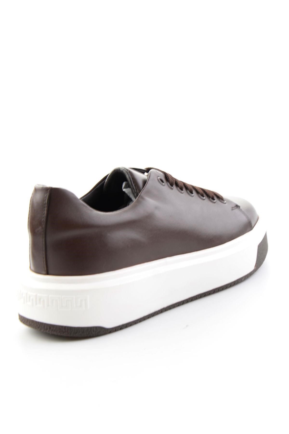 Kahve Napa Hakiki Deri Erkek Sneaker E01401021443
