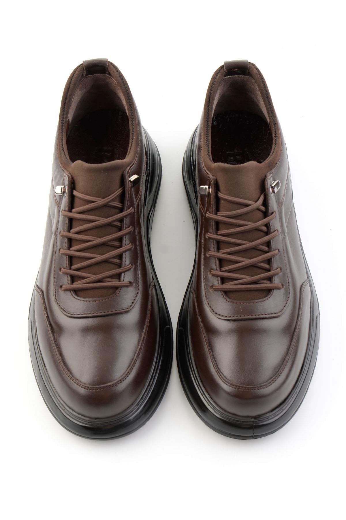 Kahve Napa Hakiki Deri Erkek Sneaker E01080205543