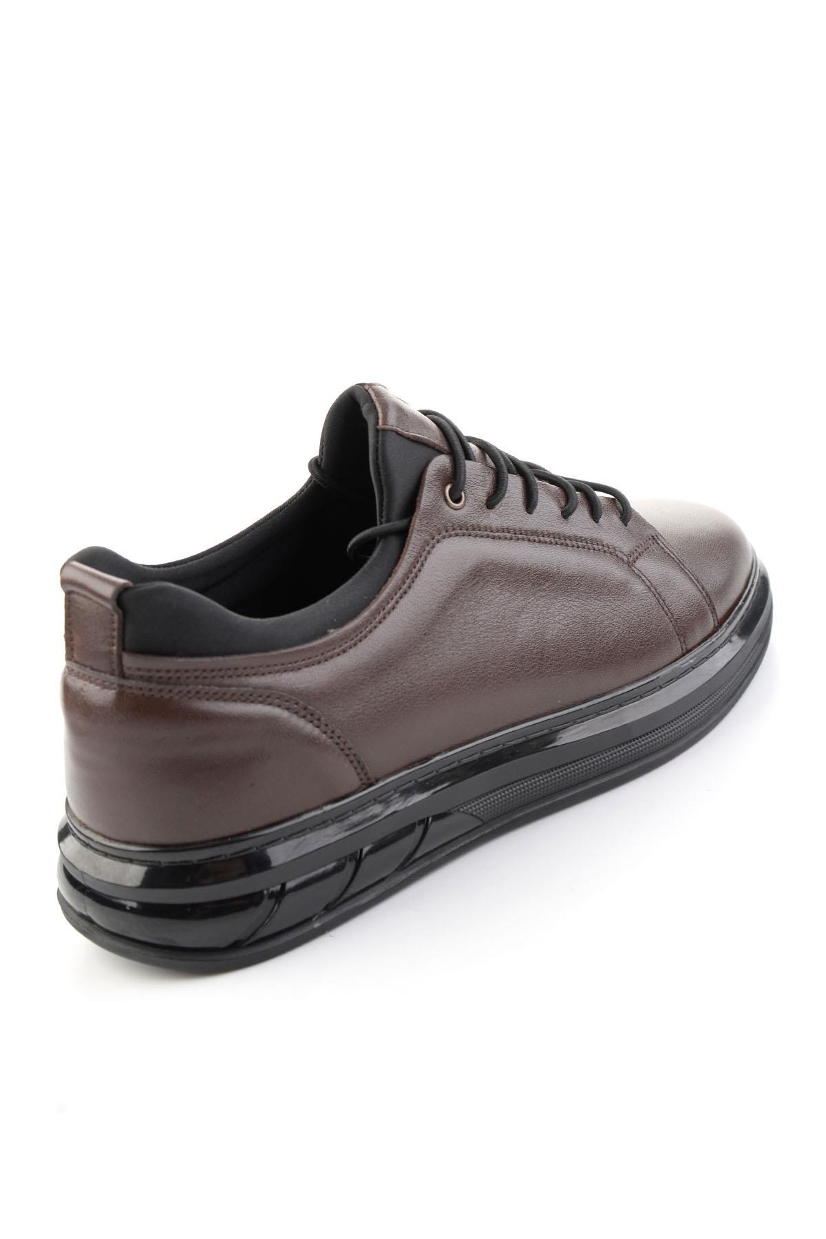 Kahve Napa Hakiki Deri Erkek Sneaker E01803050243