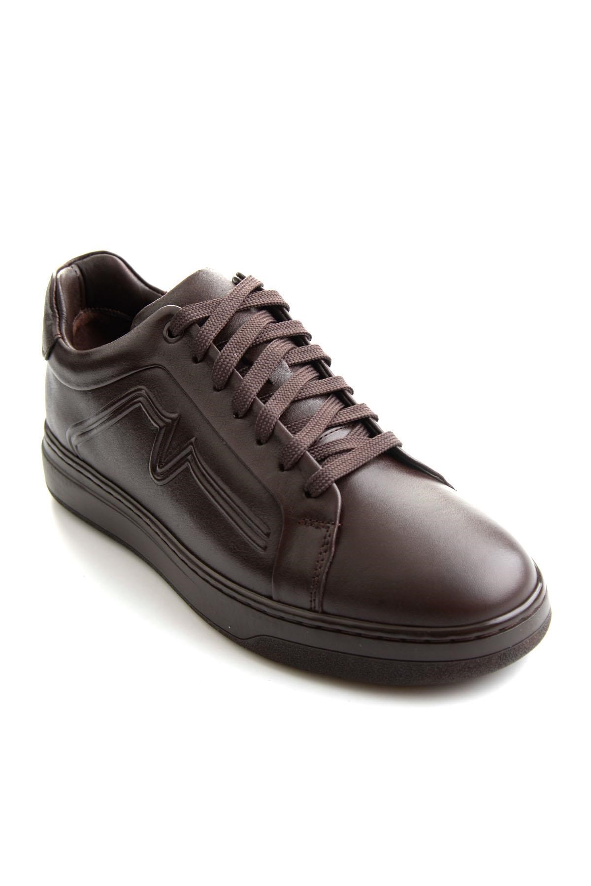 Kahve Napa Hakiki Deri Erkek Sneaker E01774070043