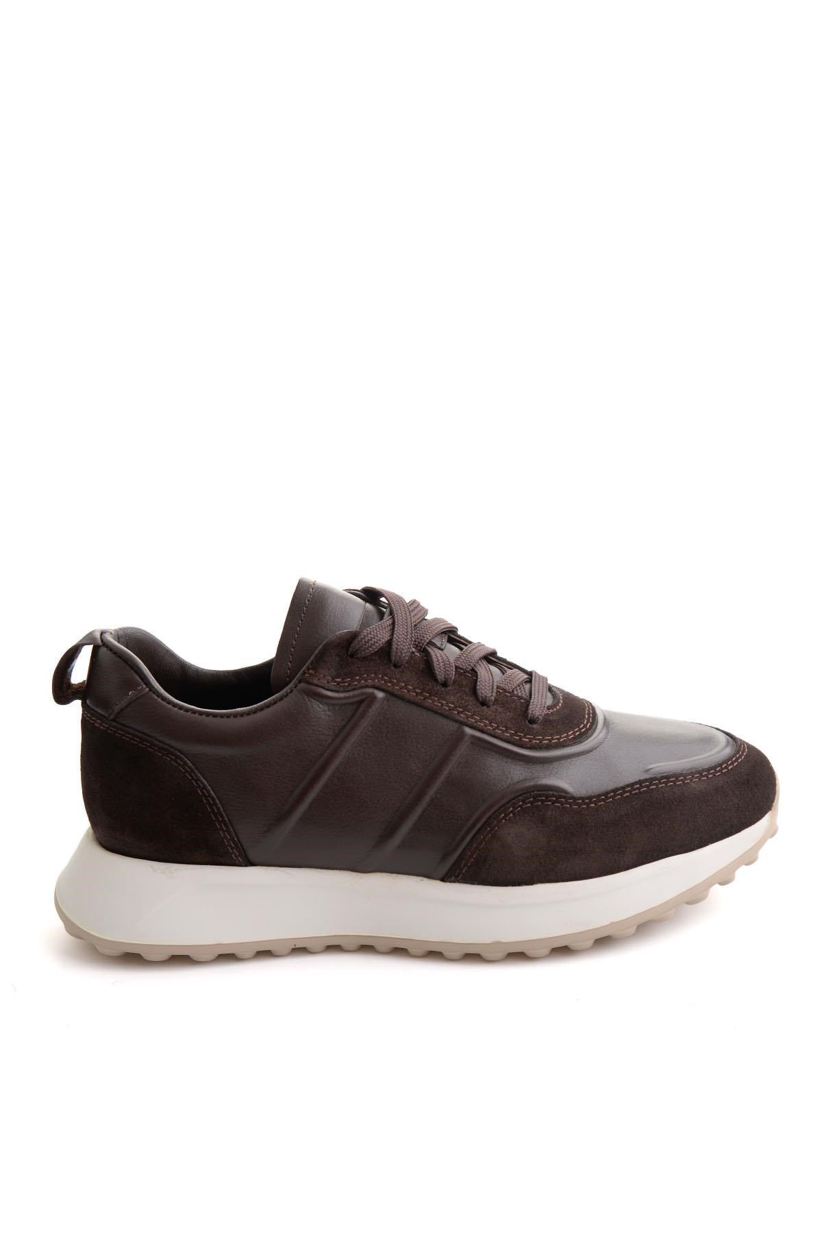 Kahve Napa Hakiki Deri Erkek Sneaker E01774057943