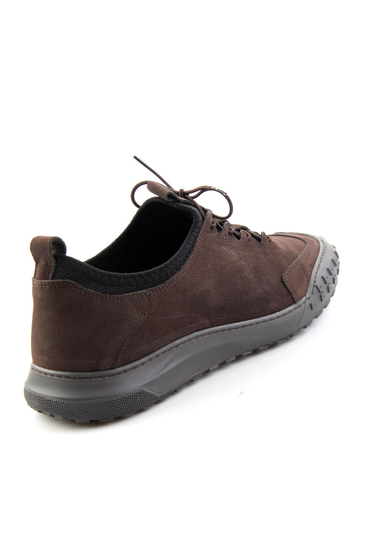 Kahve Nubuk Hakiki Deri Erkek Sneaker E01076378501