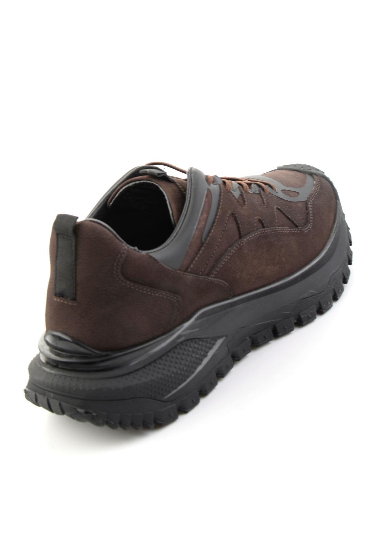 Kahve Nubuk Hakiki Deri Erkek Sneaker E01018272101