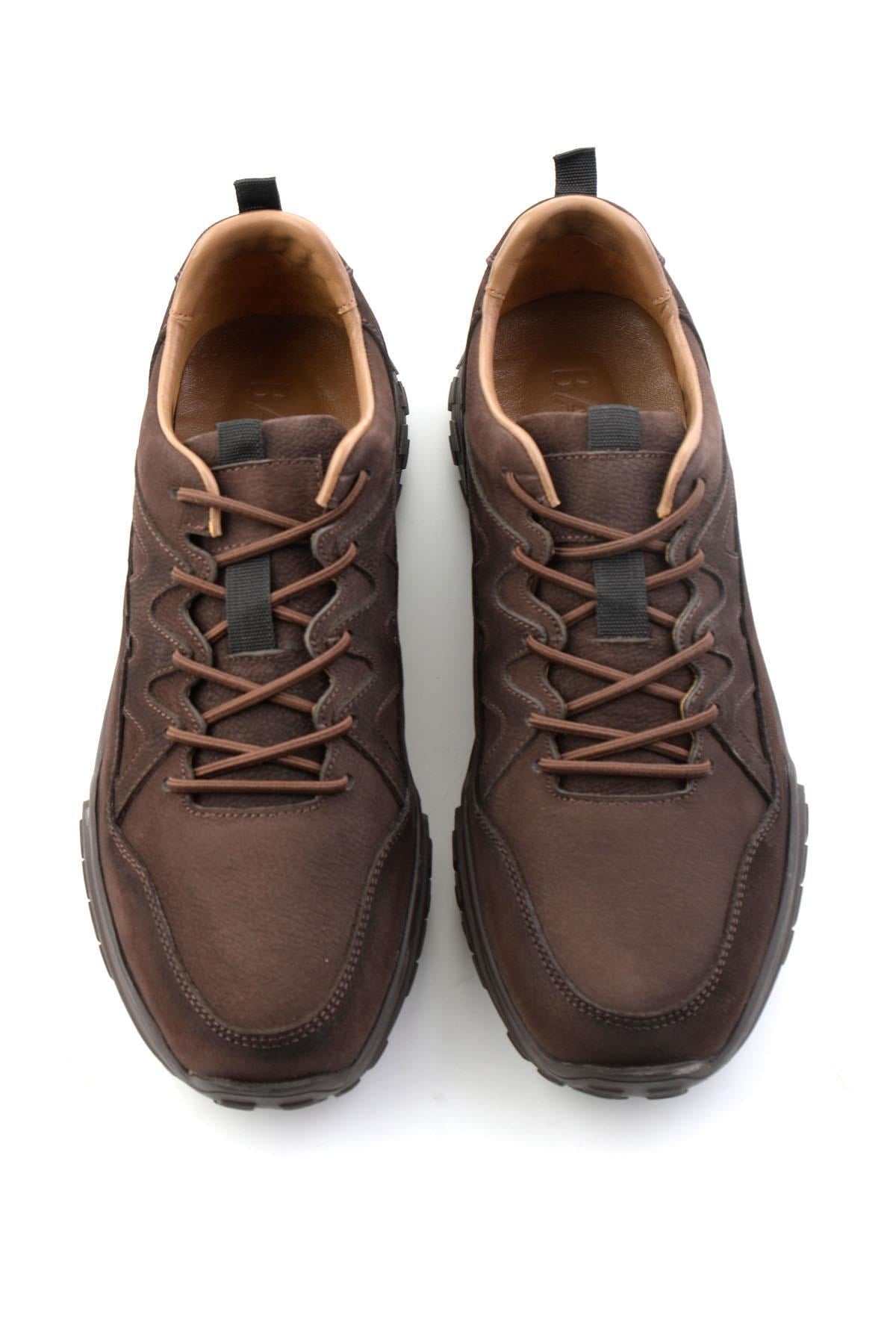 Kahve Nubuk Hakiki Deri Erkek Sneaker E01018272001