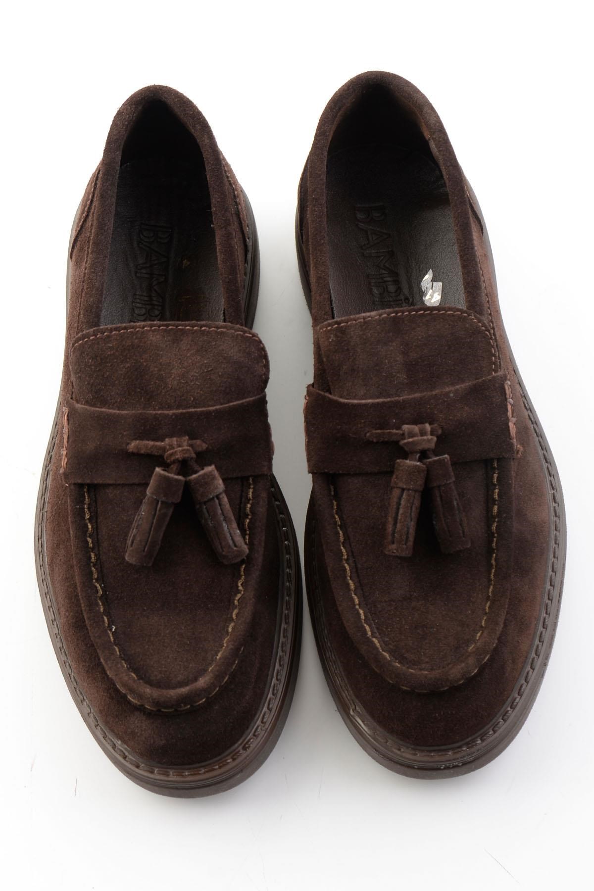 Kahve Süet Hakiki Deri Erkek Loafer Ayakkabı E01597010502