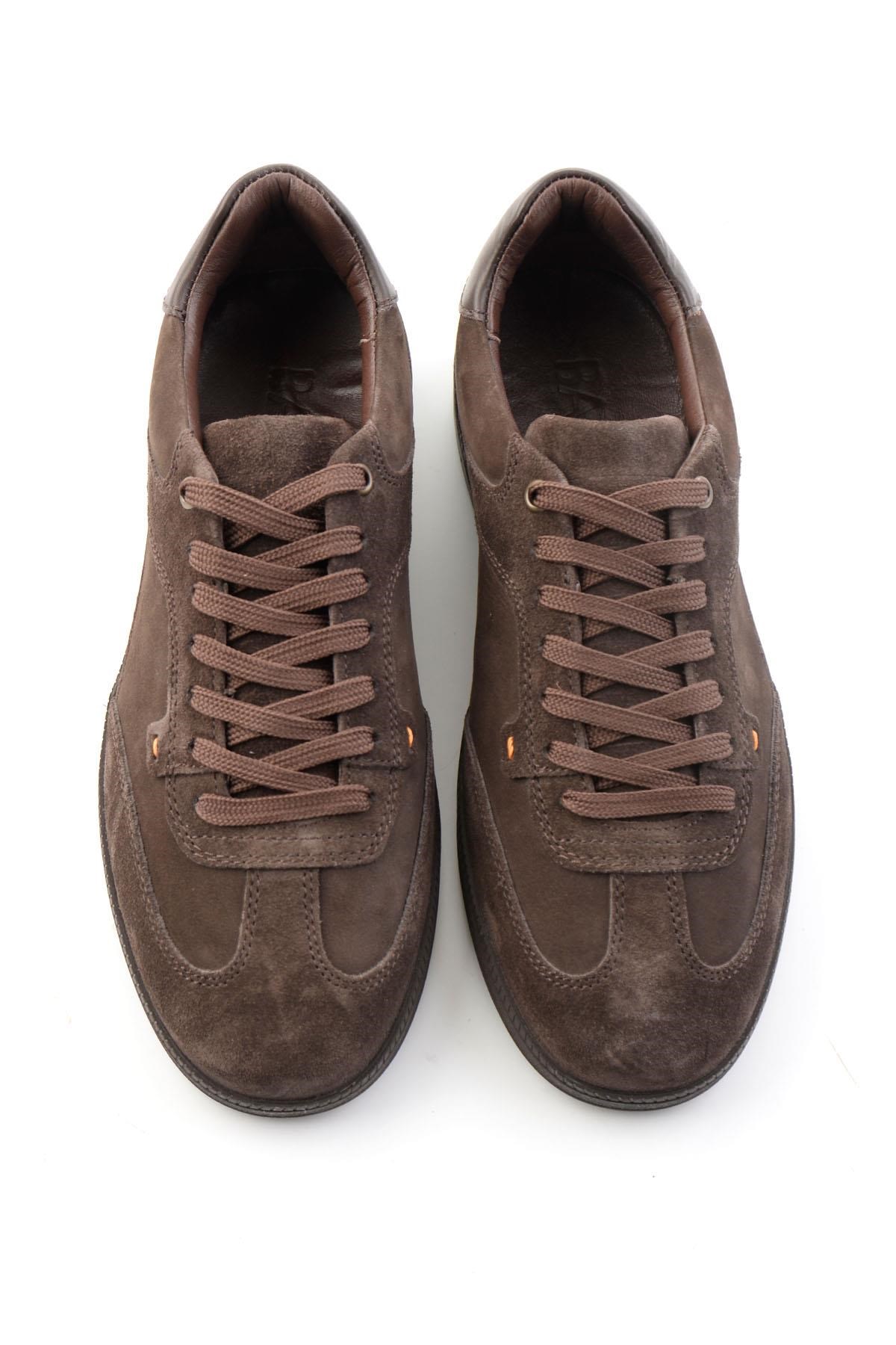 Kahve Süet Hakiki Deri Erkek Sneaker E01789045002