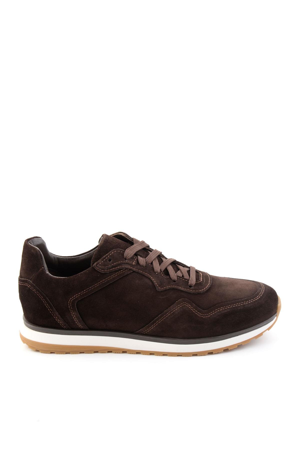 Kahve Süet Hakiki Deri Erkek Sneaker E01774003502