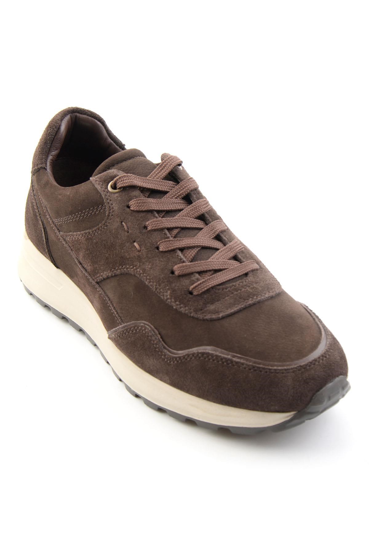 Kahve Süet Hakiki Deri Erkek Sneaker E01789045302