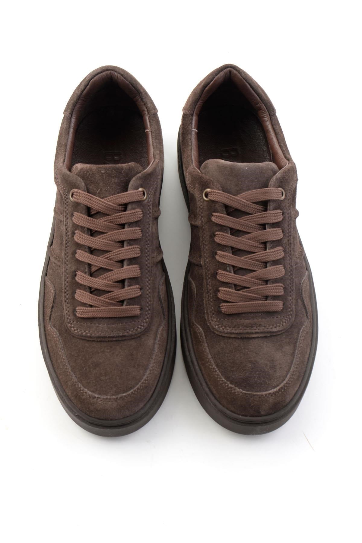 Kahve Süet Hakiki Deri Erkek Sneaker E01789045202
