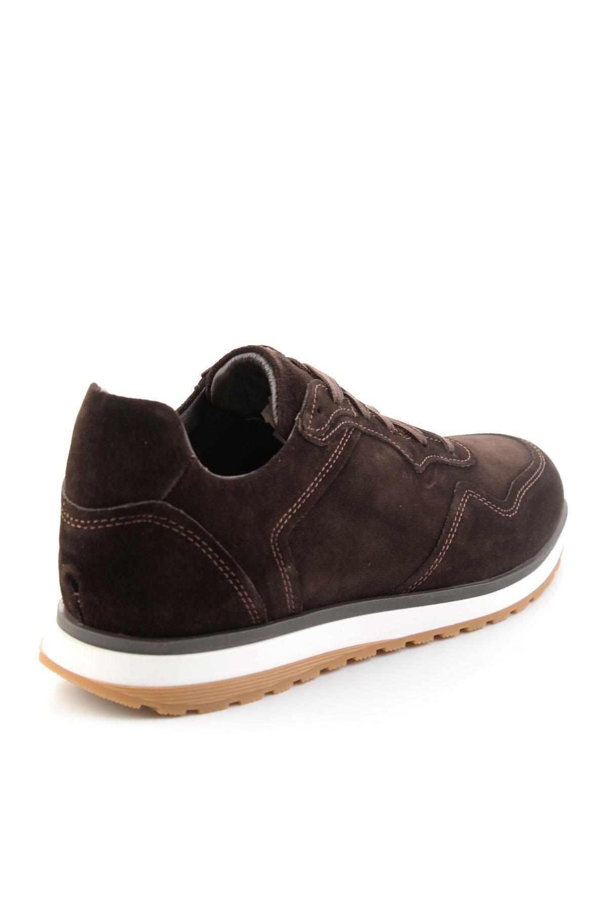 Kahve Süet Hakiki Deri Erkek Sneaker E01774003502