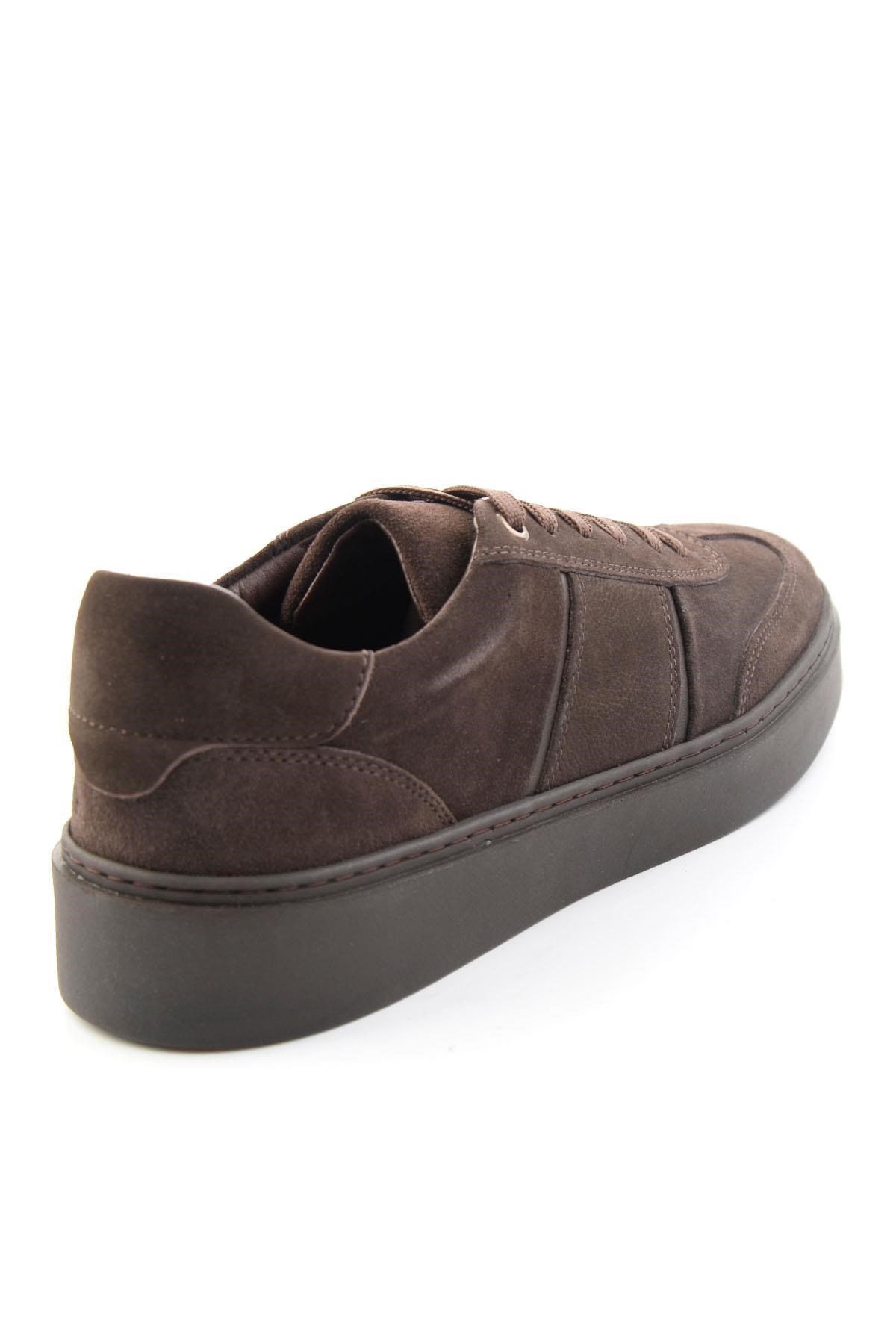 Kahve Süet Hakiki Deri Erkek Sneaker E01789045102